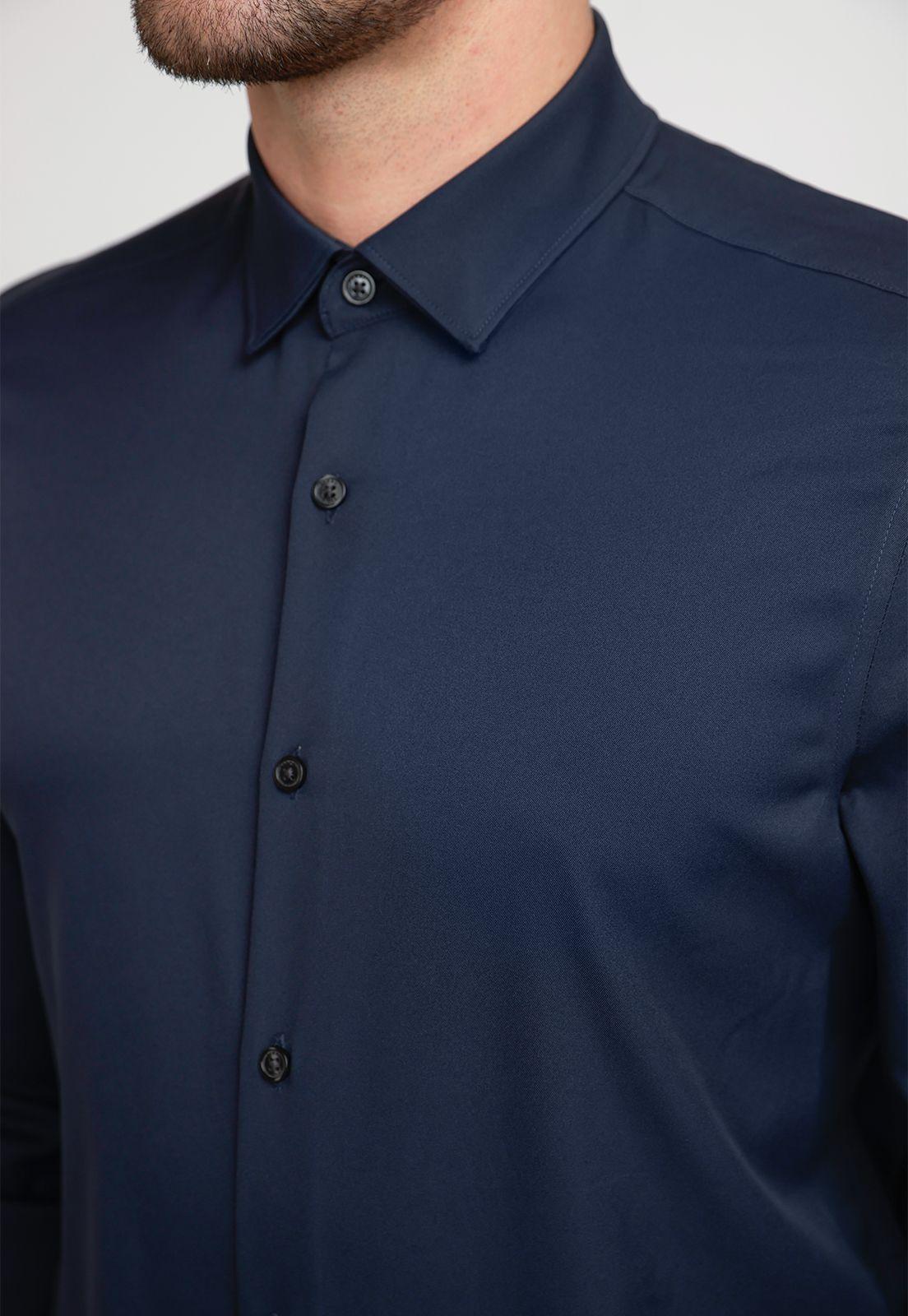 Camisa Hombre Total Stretch Navy-2