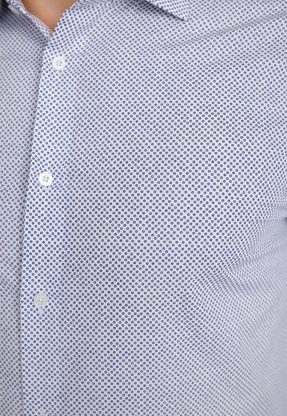 Camisa hombre formal executive microdiseño azul-2