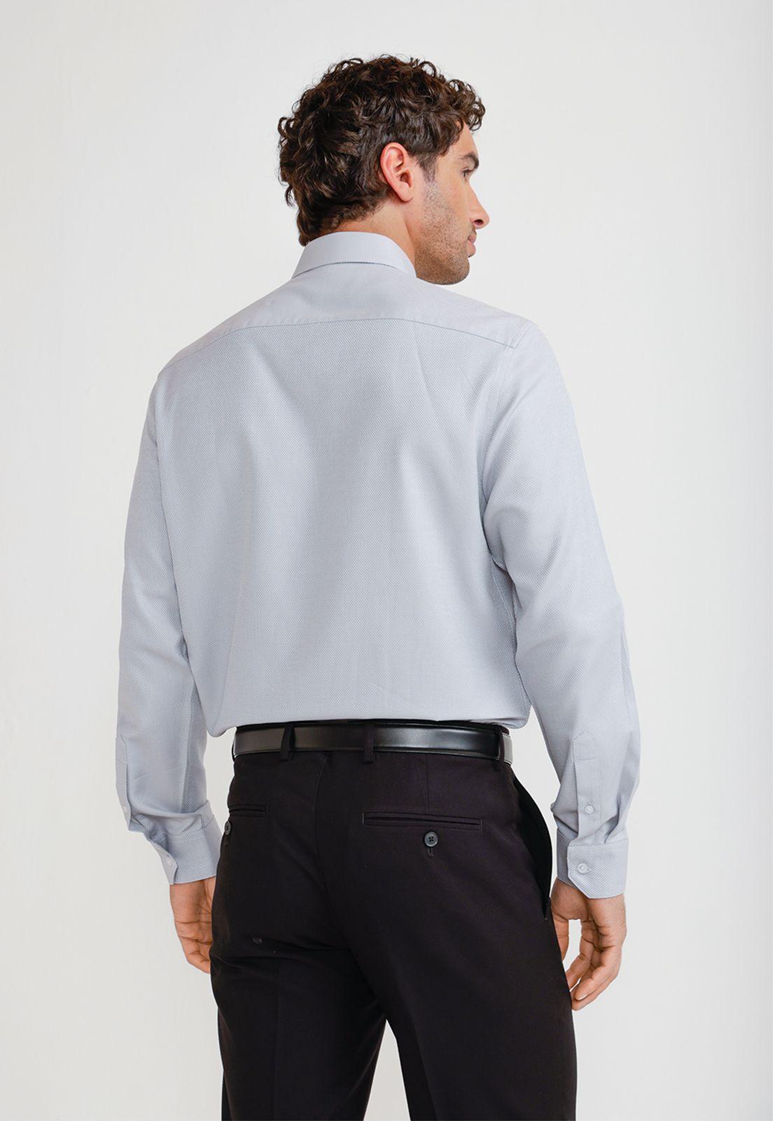 Camisa Hombre Formal Algodón Gris THE DOBBY SHIRT_2 SLIM W25-1