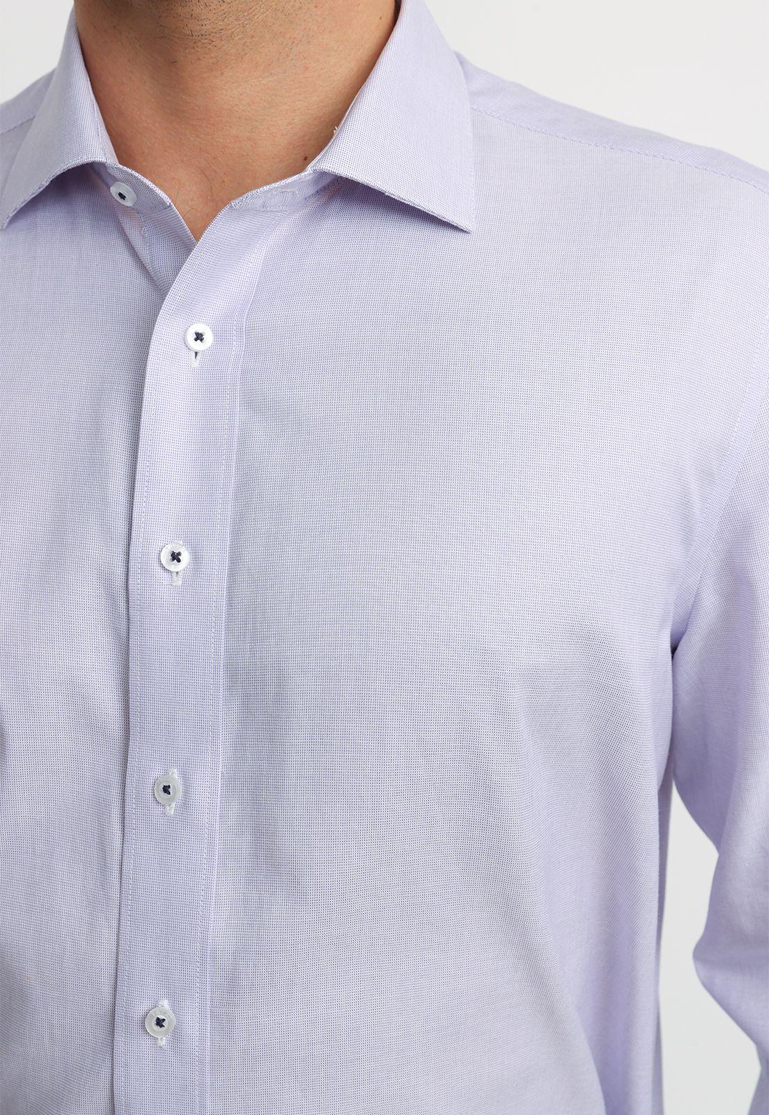 Camisa Hombre Formal Algodón Non Iron Lila-2