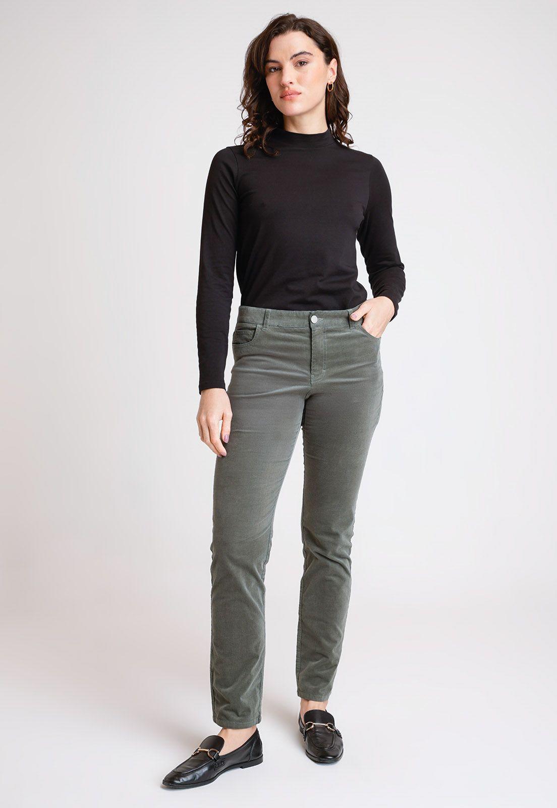 Pantalón De Mujer Modelo Essam Color Salvia-3