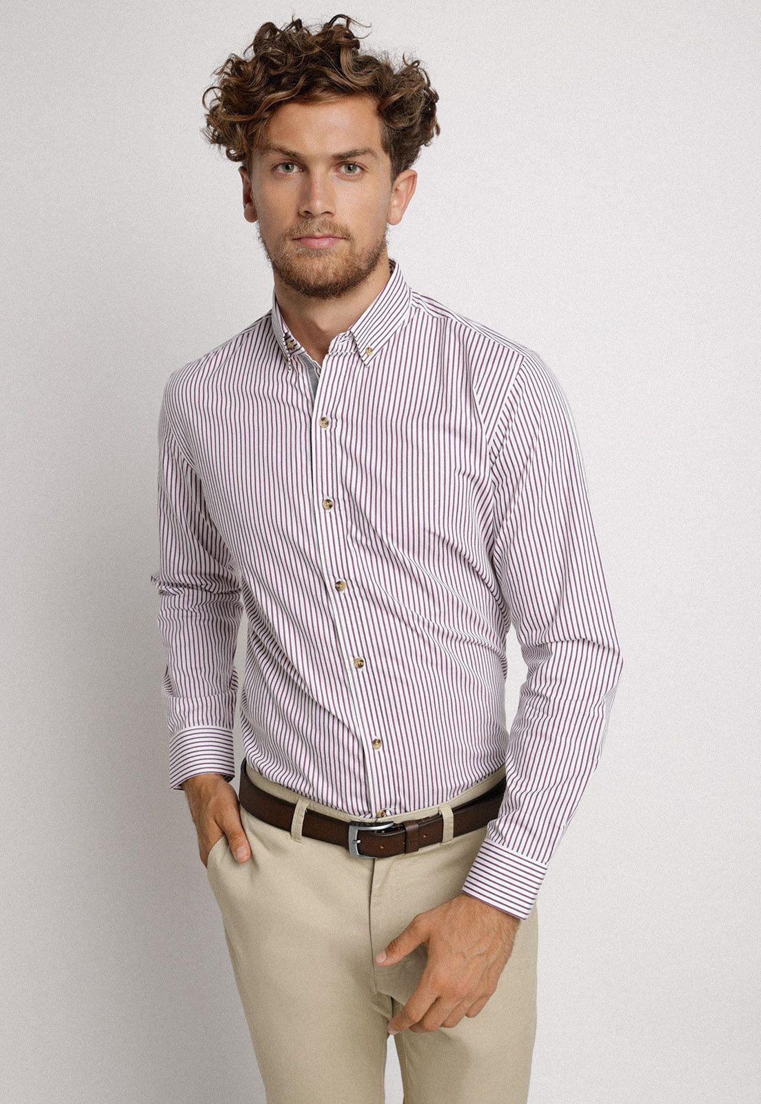 Camisa Beemer burdeo-0