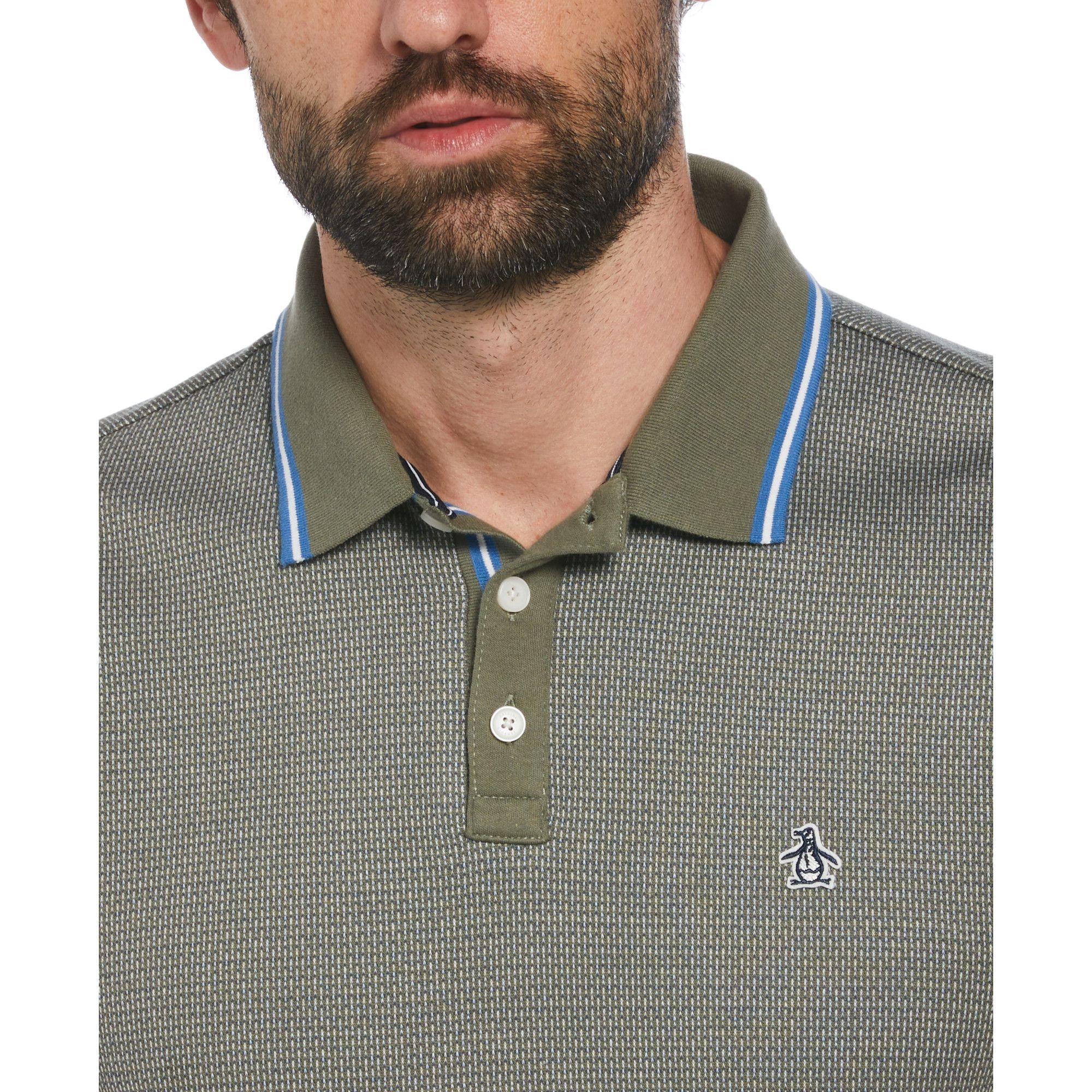 Polera Polo De Hombre Knit Microdesign Militar-2