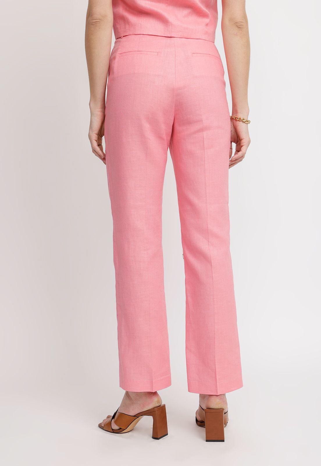 Pantalón Mujer Savanah Lino Magenta-1