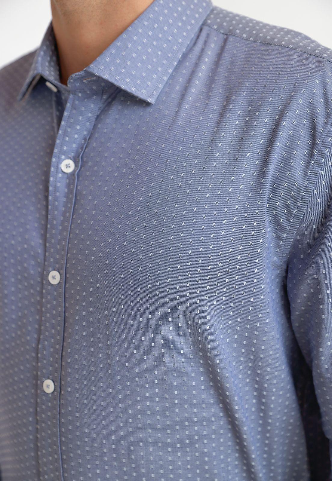 Camisa Hombre Formal Azul Índigo-2