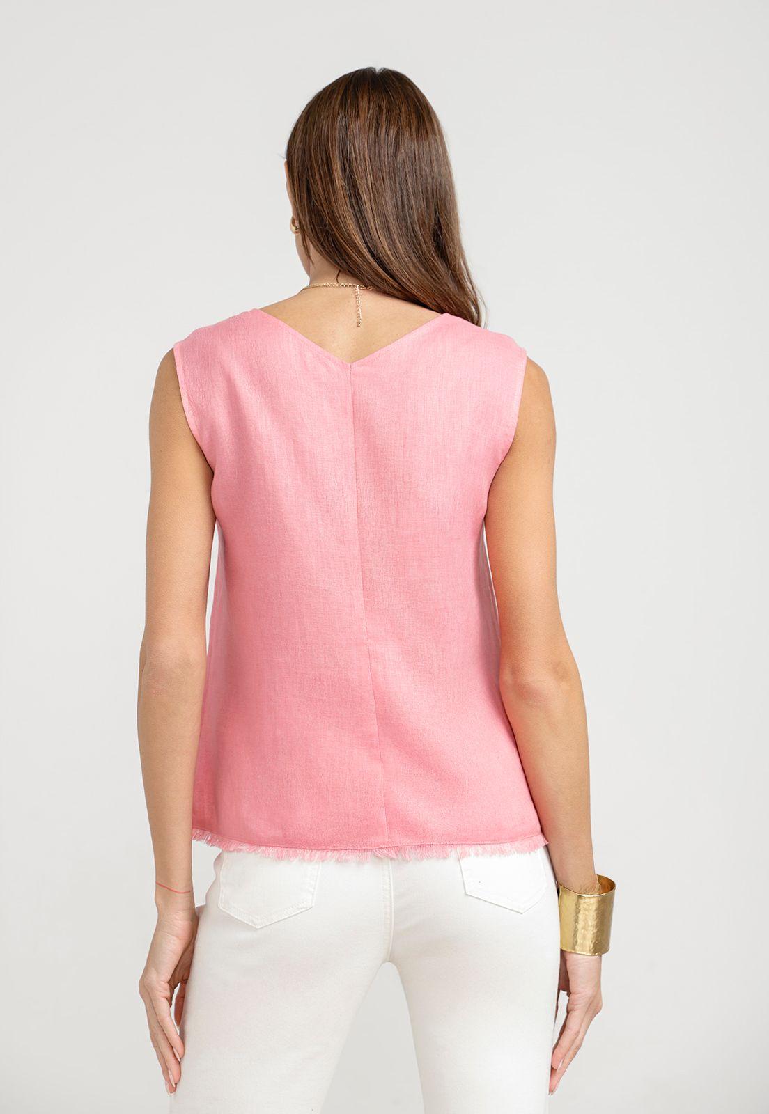 Blusa Mujer Gia Lino Magenta-1