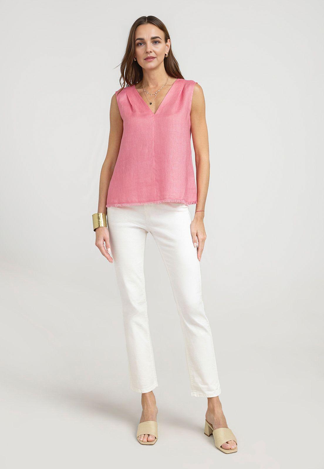 Blusa Mujer Gia Lino Magenta-3