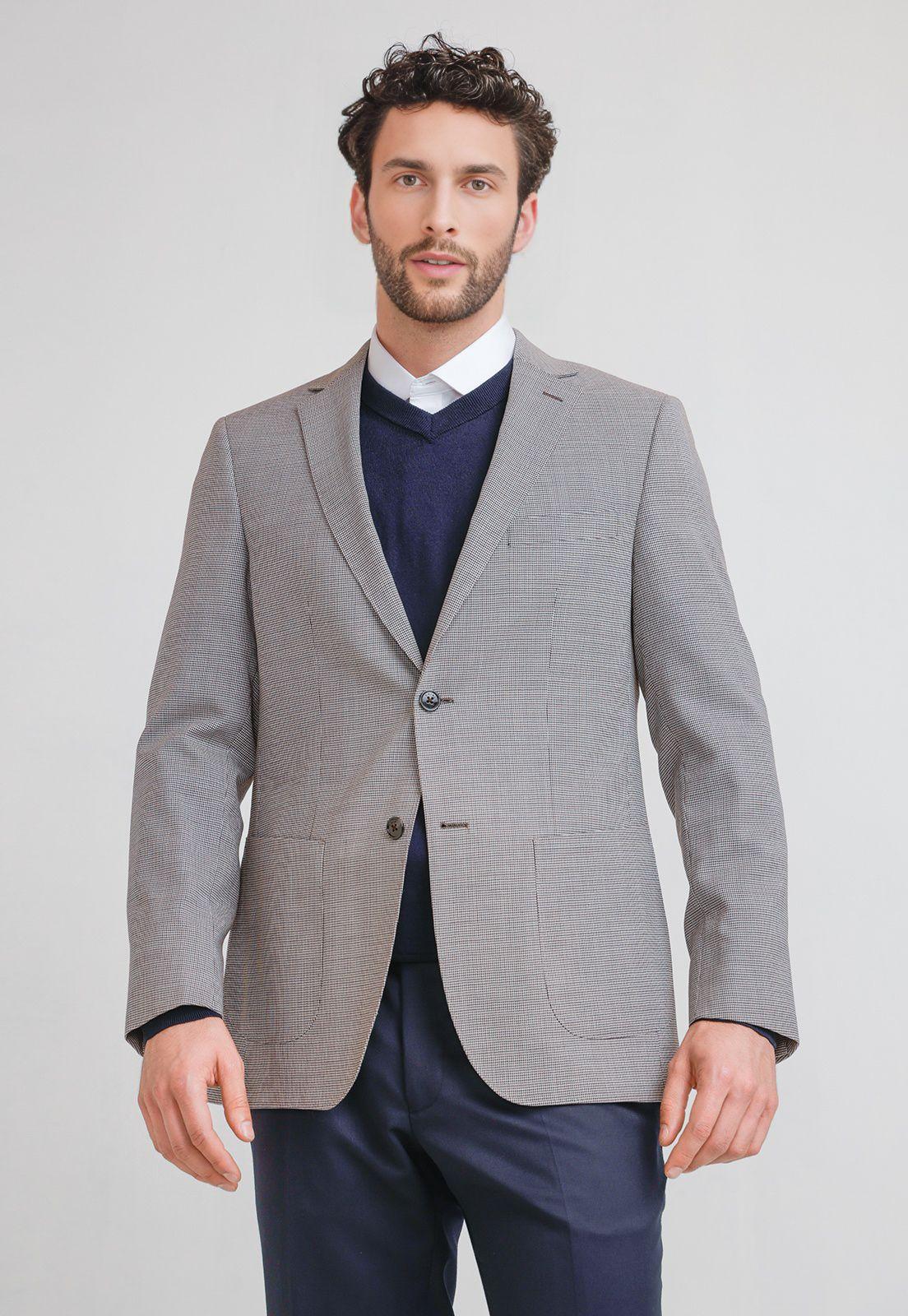 Chaqueta Hombre Formal Lana S100'S Travel Café-0