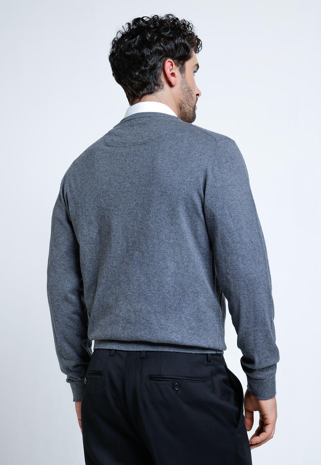 Tejido Hombre Formal Cardigan Marengo-1