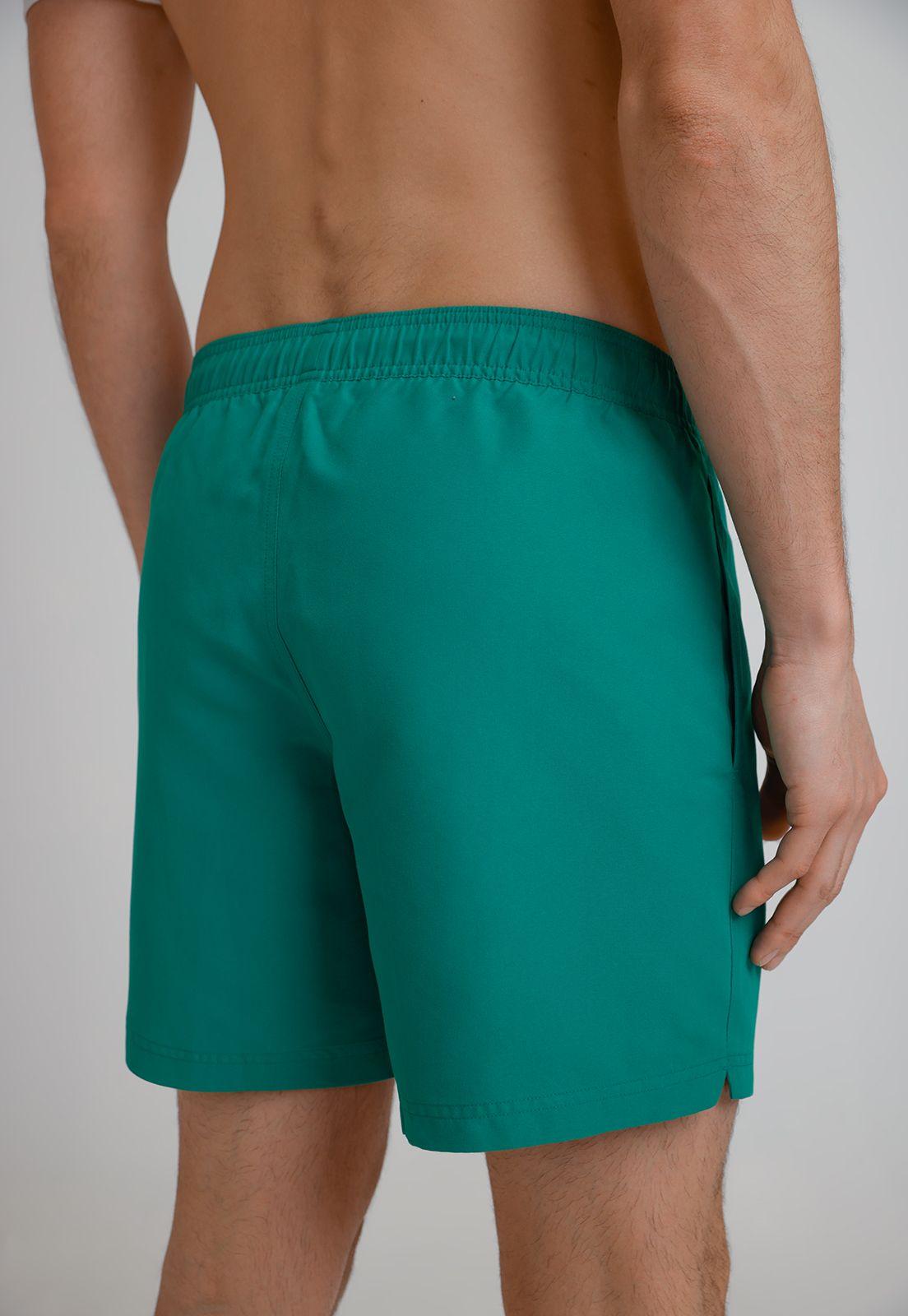 Traje De Baño Hombre Liso Verde-2