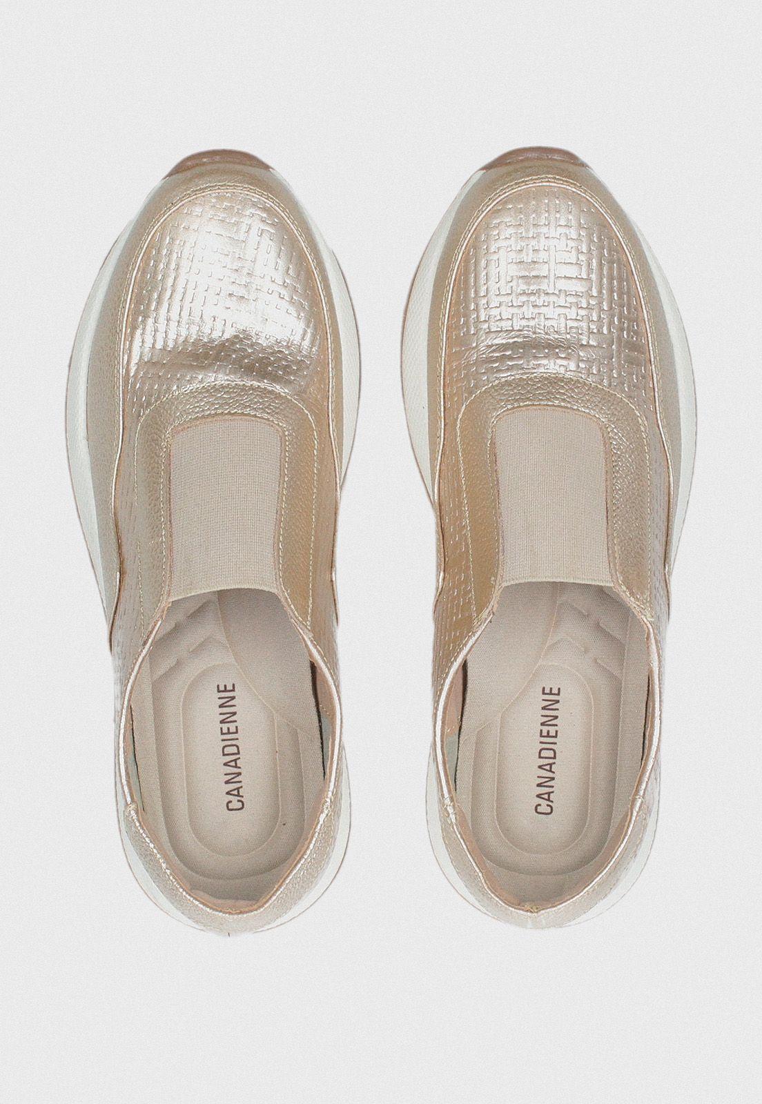 Zapatilla De Mujer Modelo Albw108 Color Dorado-1