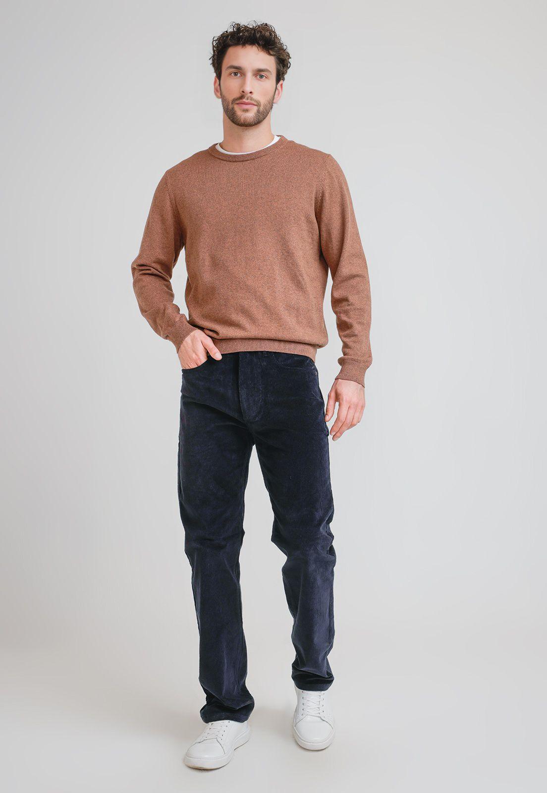 Pantalón cinco bolsillos de cotelé Navy-3