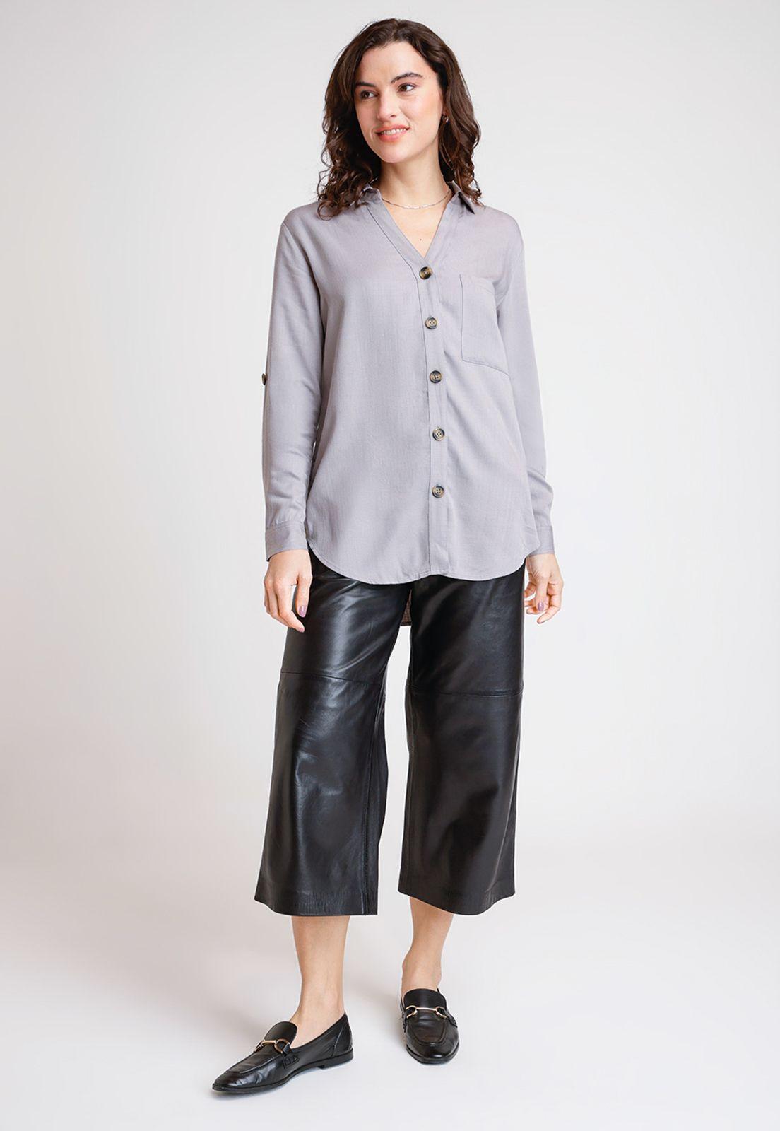 Blusa De Mujer Modelo Bromelia24 Color Gris-3