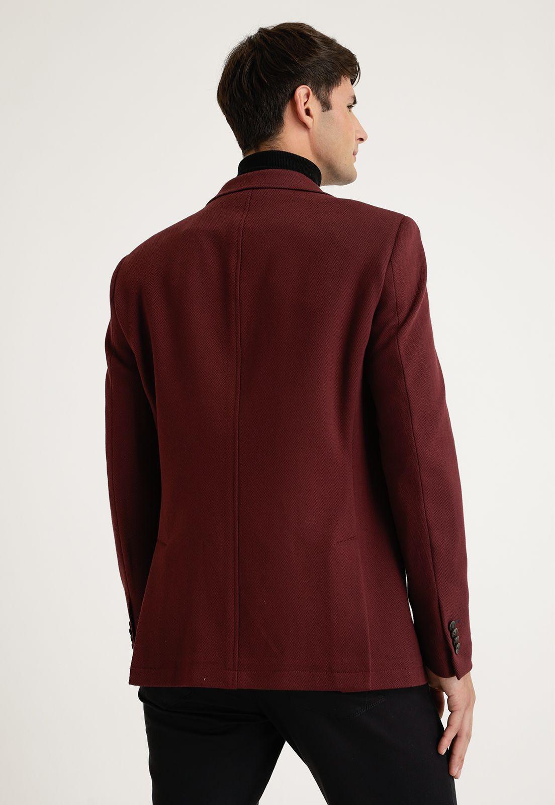 Chaqueta Casual Knit Burdeo-1