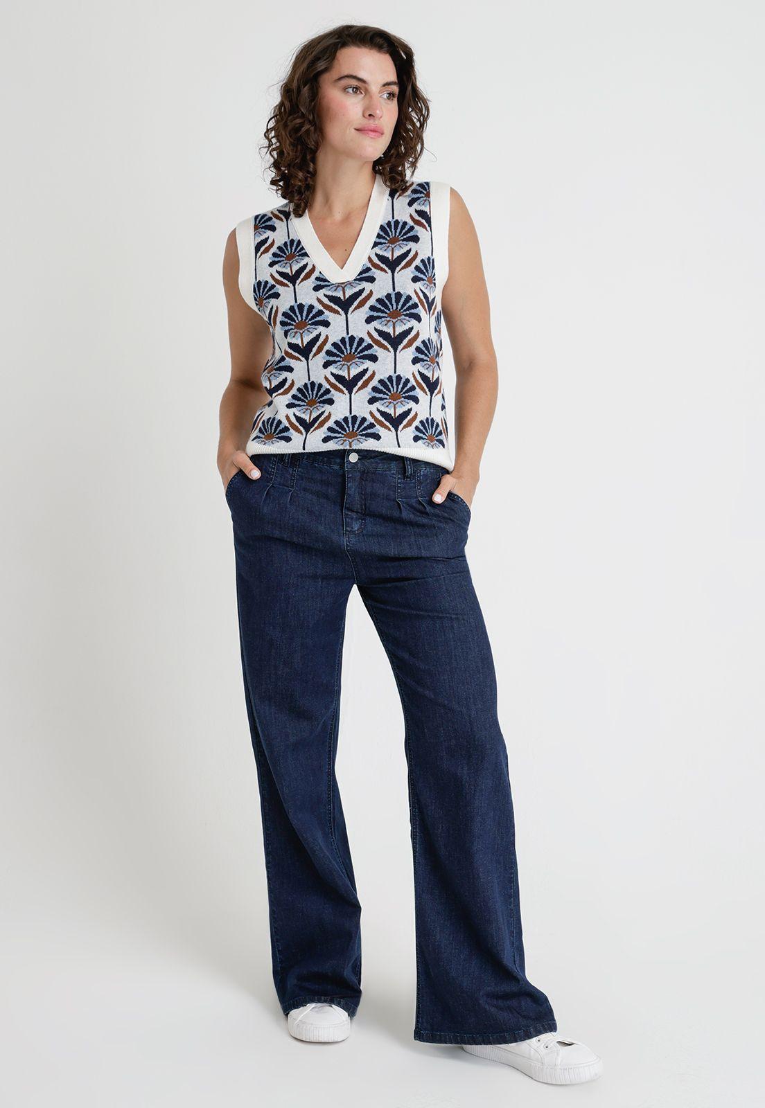 Pantalón De Mujer Modelo Cos Color Indigo-3