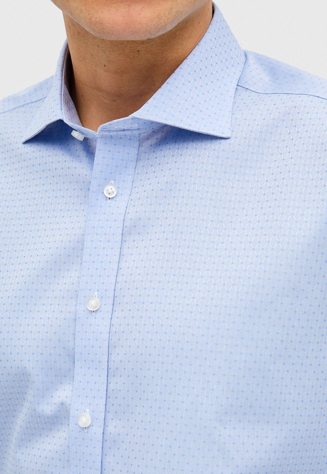 Camisa Travel celeste jacquard-1