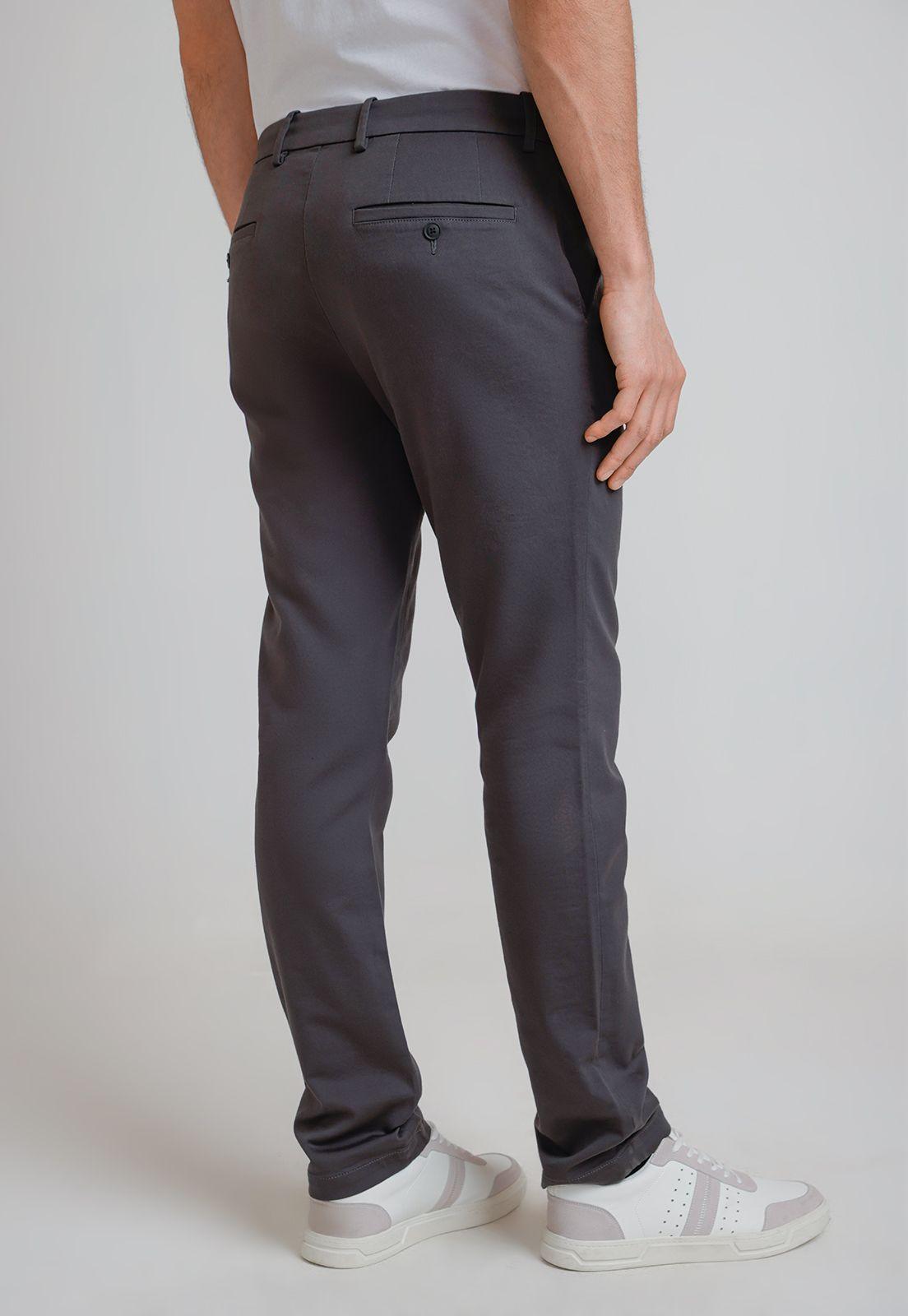 Pantalón Hombre Chino Gris Oscuro-1