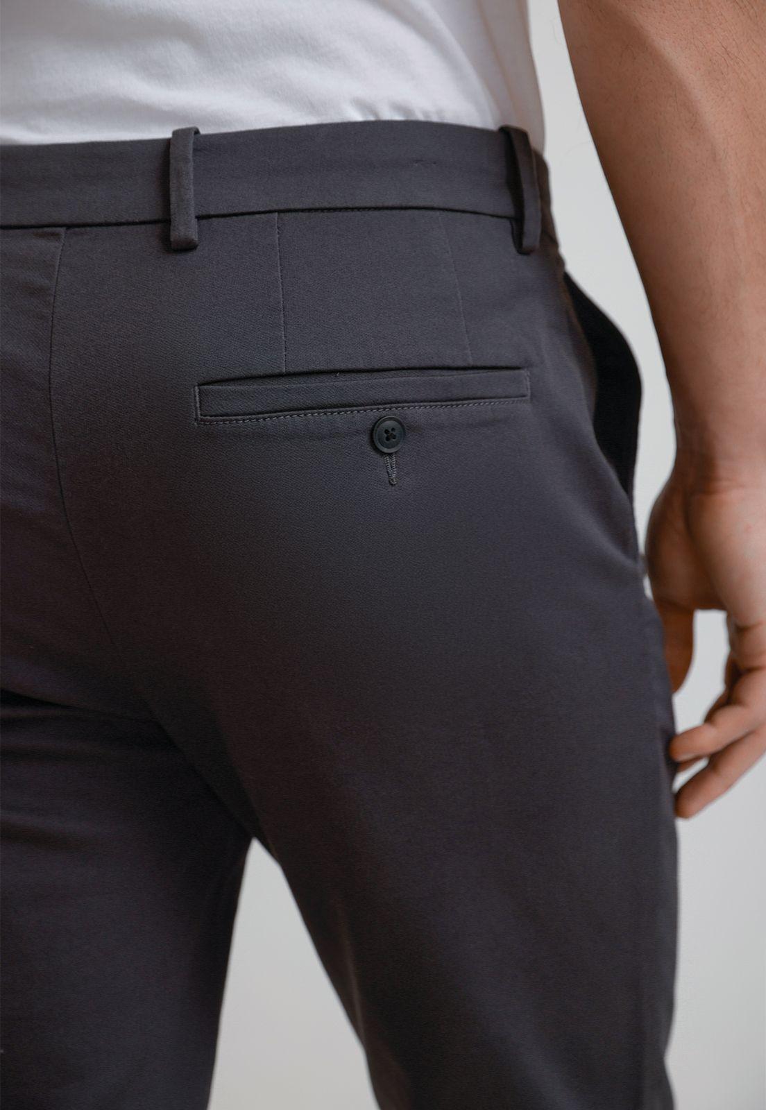 Pantalón Hombre Chino Gris Oscuro-2