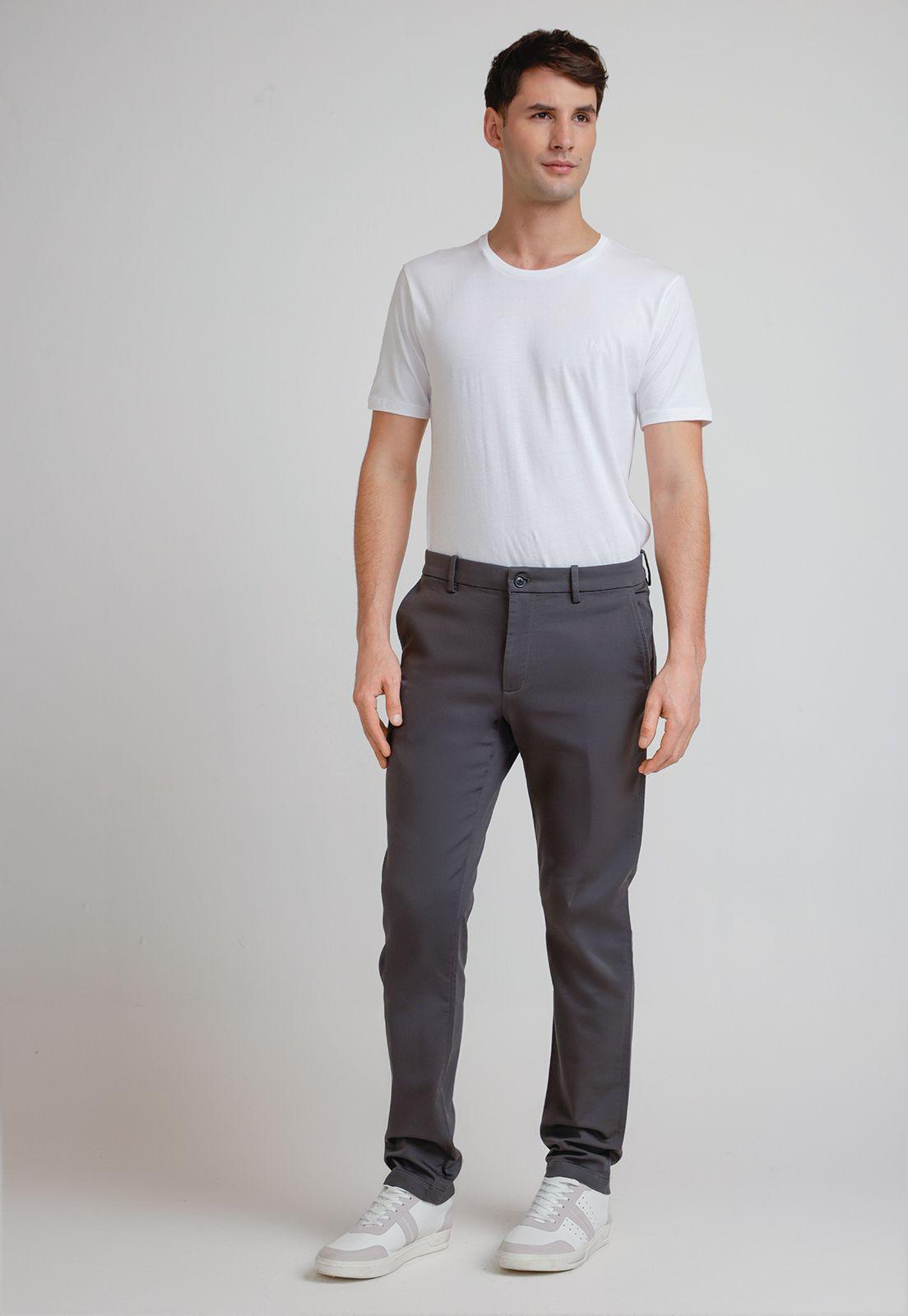 Pantalón Hombre Chino Gris Oscuro-3