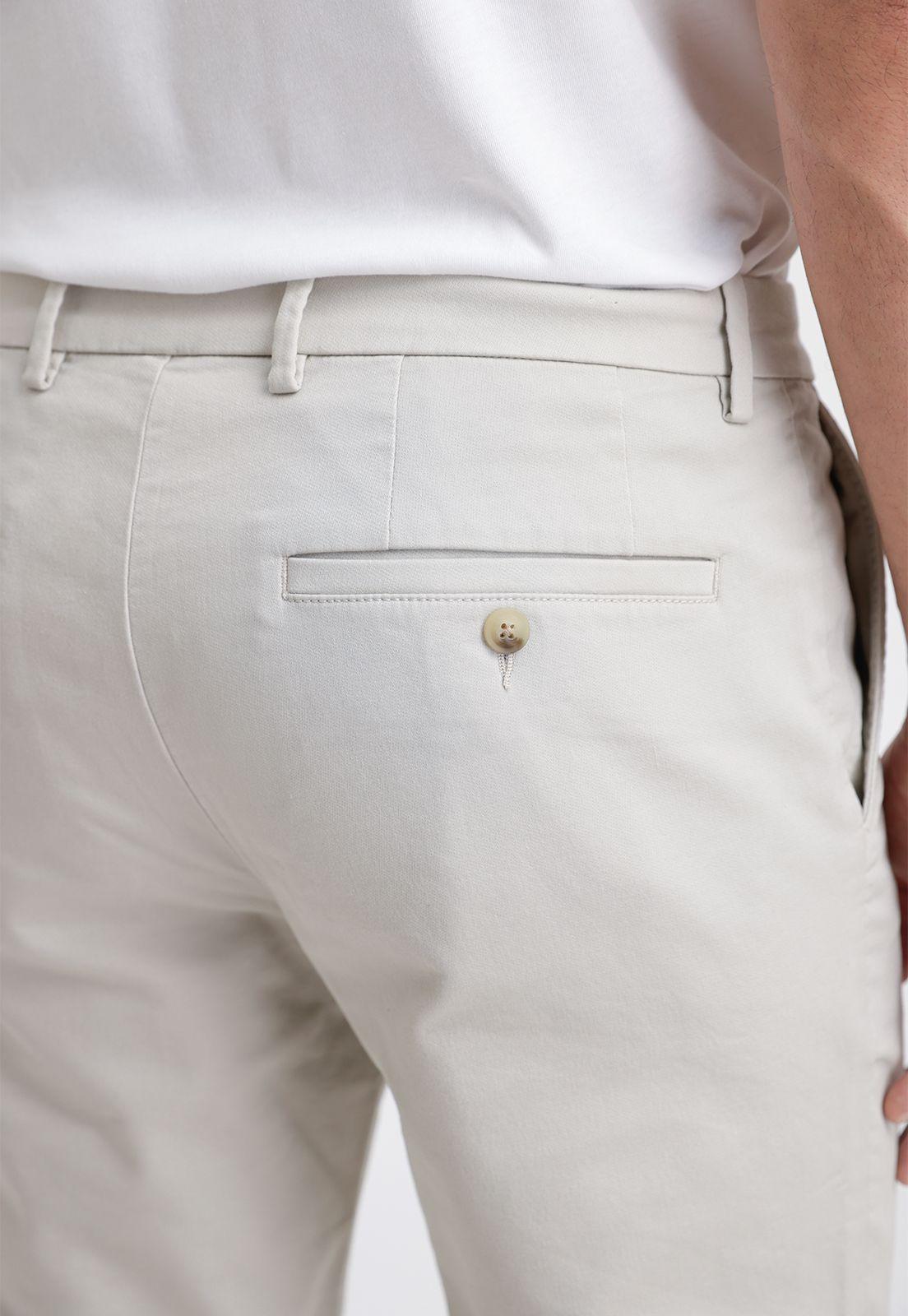 Pantalón Casual Liso Chino Beige-2
