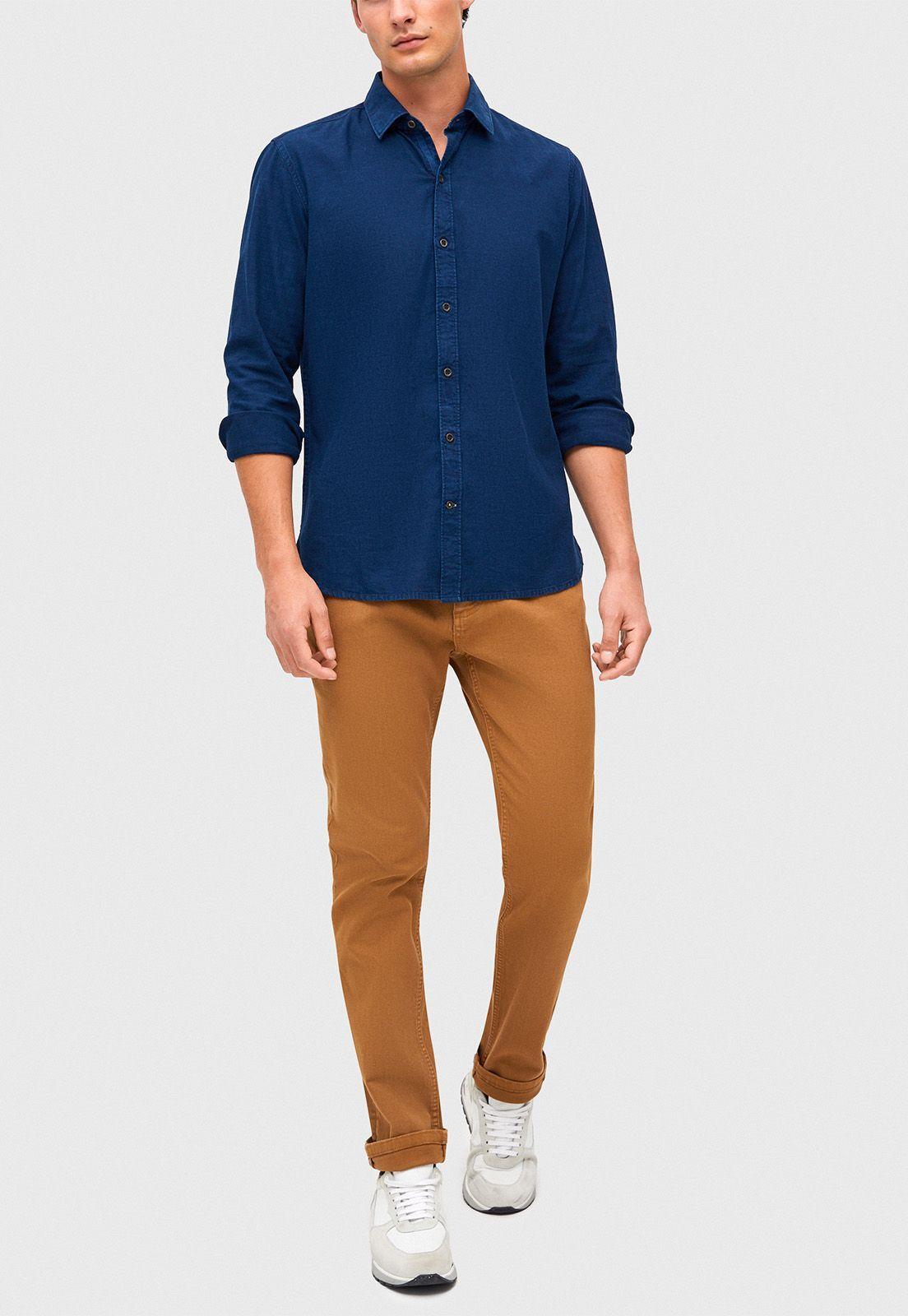 Camisa casual Barinaga Indigo-3