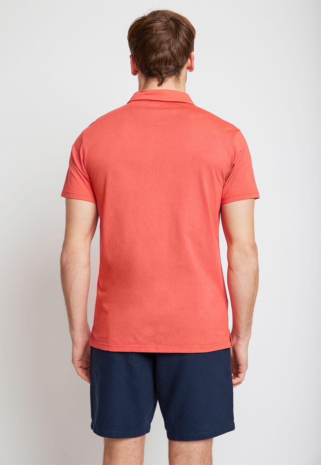 Polera Hombre Algodón Polo Slim Marc Coral-1