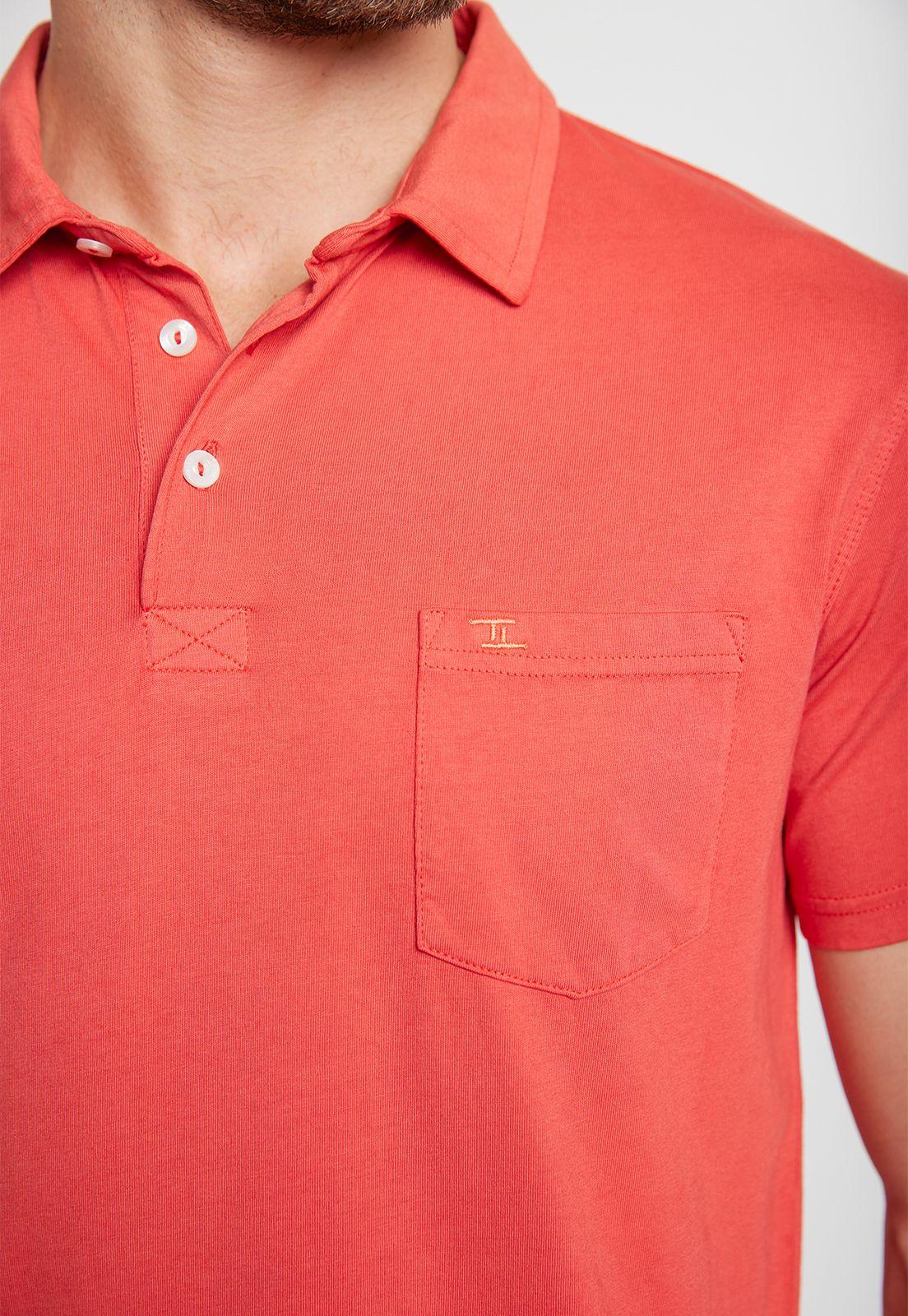 Polera Hombre Algodón Polo Slim Marc Coral-2