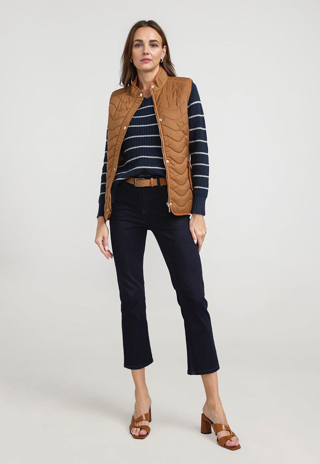 Parka Sin Mangas Baset Mujer Camel-3