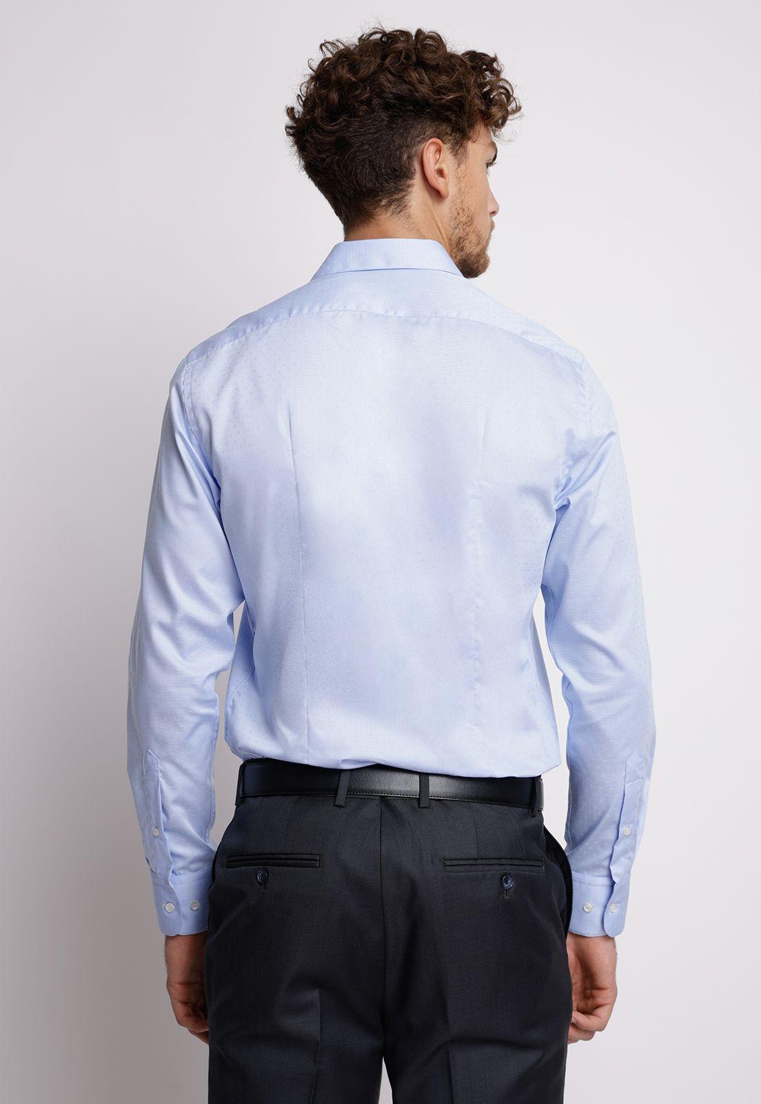 Camisa hombre Formal Slim Fit Vercelli Algodón Celeste-1