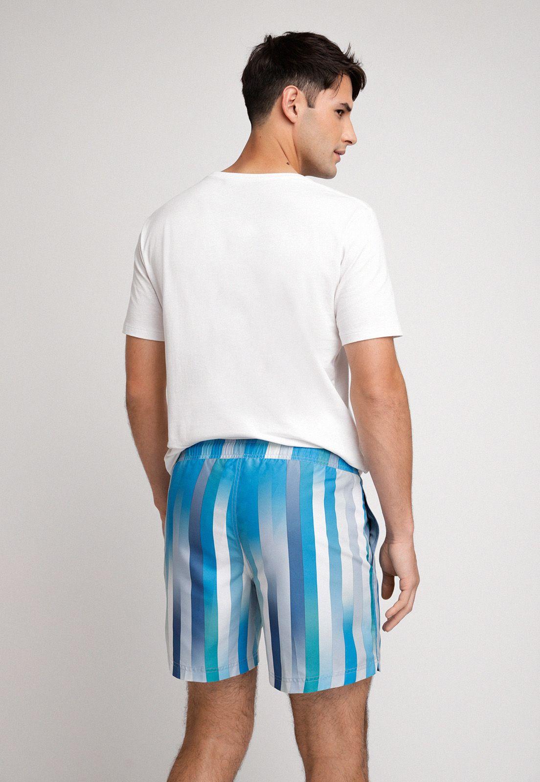 TRAJE DE BAÑO HOMBRE ESTAMPADO CELESTE-1