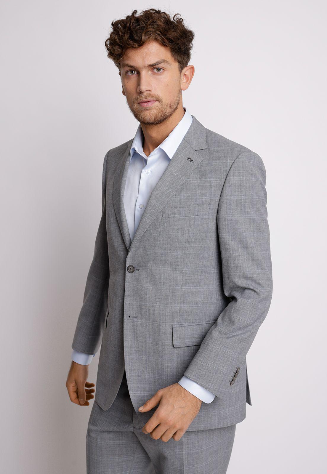 Traje Formal Hombre Regular fit Executive   Gris Biontech (Repelente al Agua)-3