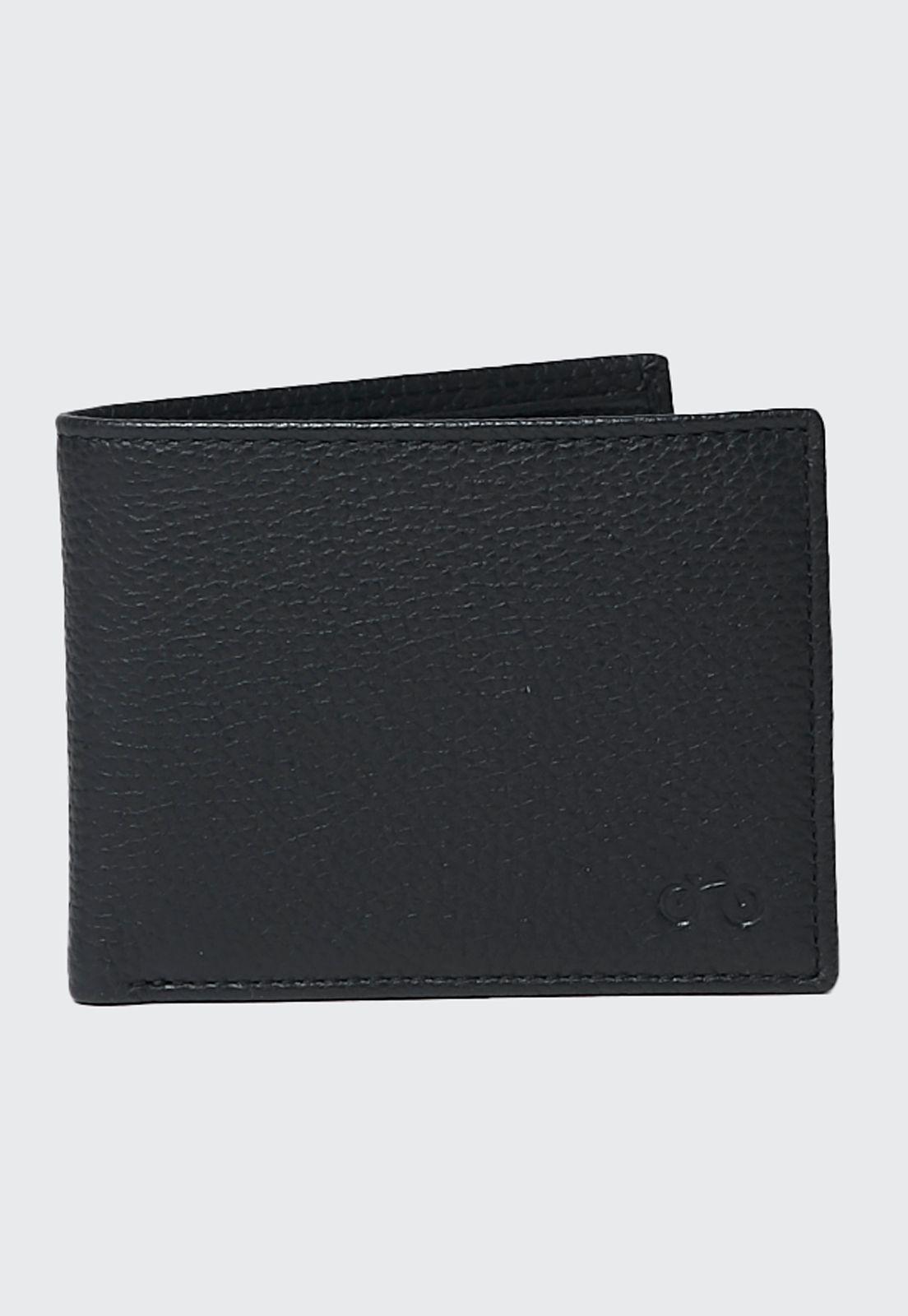 Billetera Cuero Negro-0