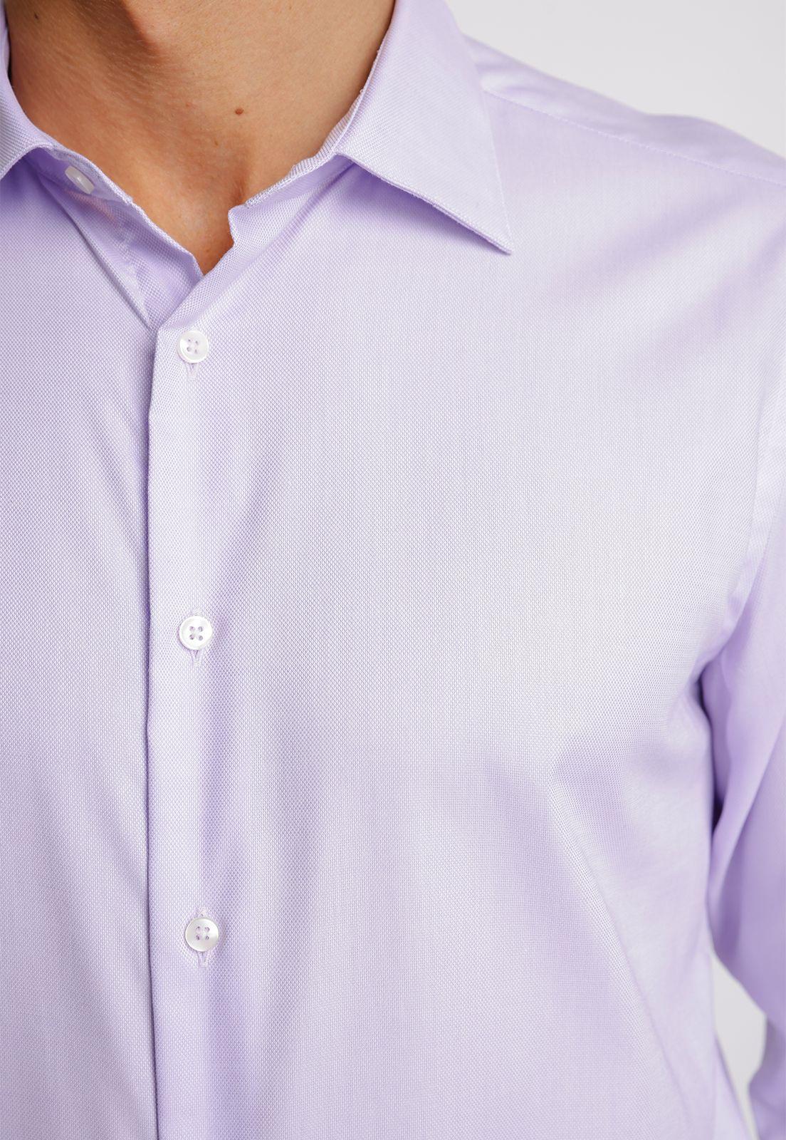 Camisa hombre Formal Slim Fit Vercelli Algodón Lila-2