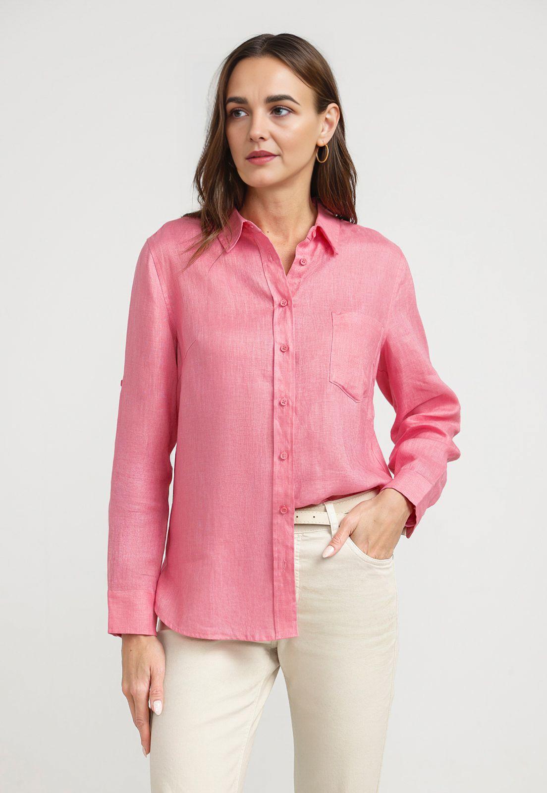 Blusa Mujer Cea Lino Magenta-0