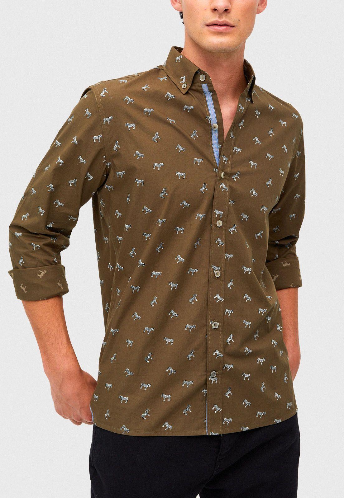Camisa casual Buffoni Oliva-0