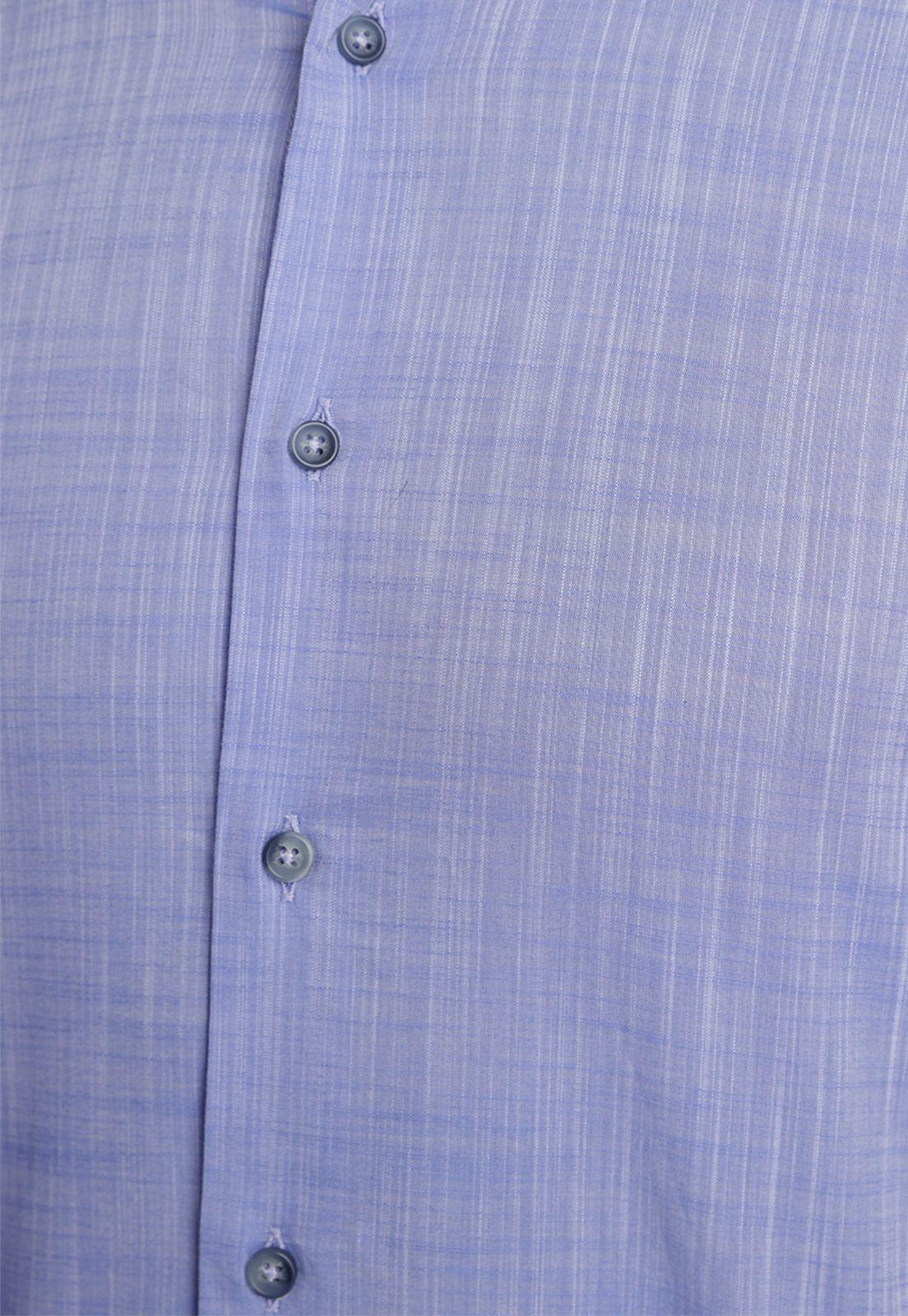 Camisa  hombre Casual Slim Fit Europe Algodón Azul-2