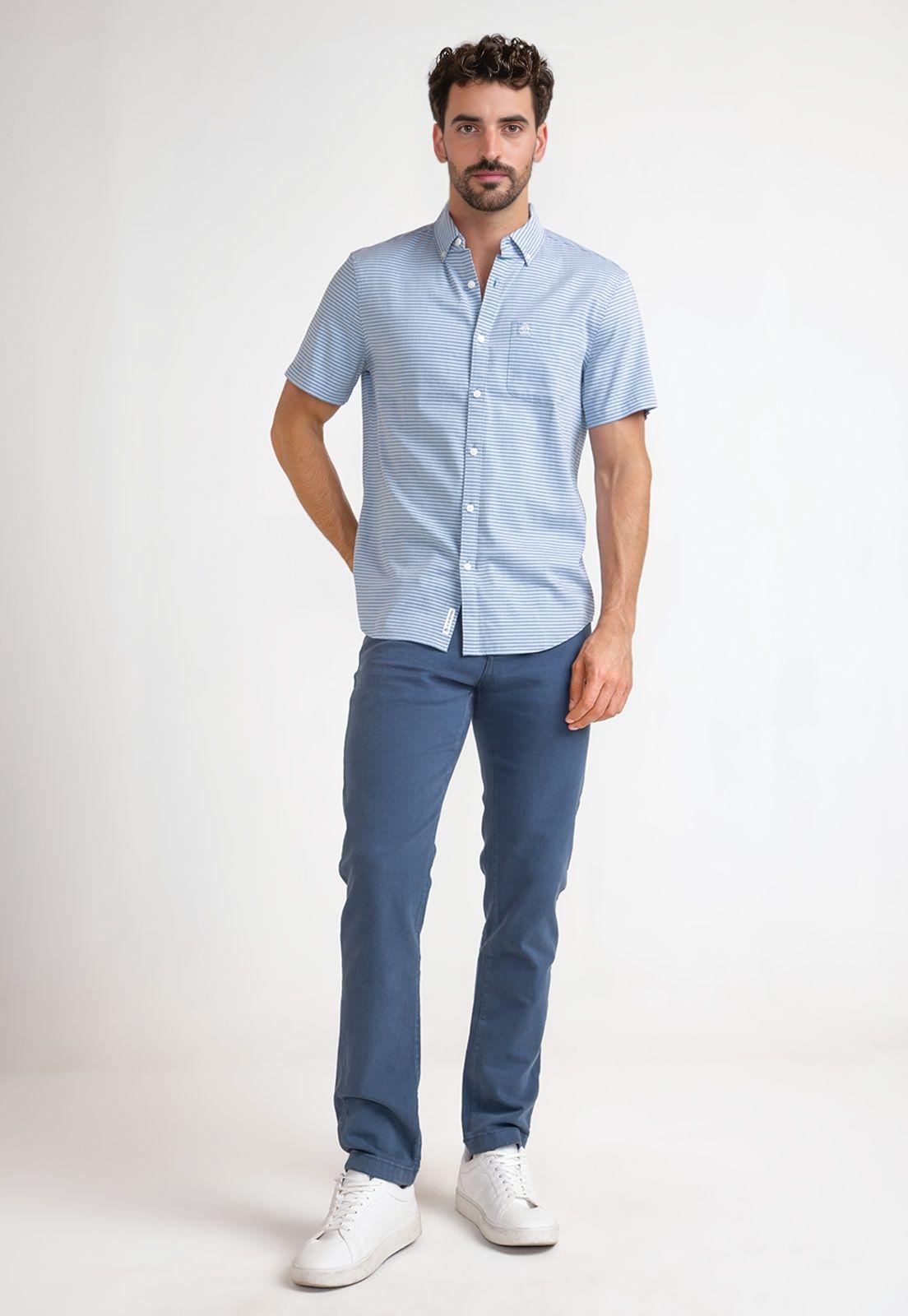 Pantalón De Hombre Azul-3