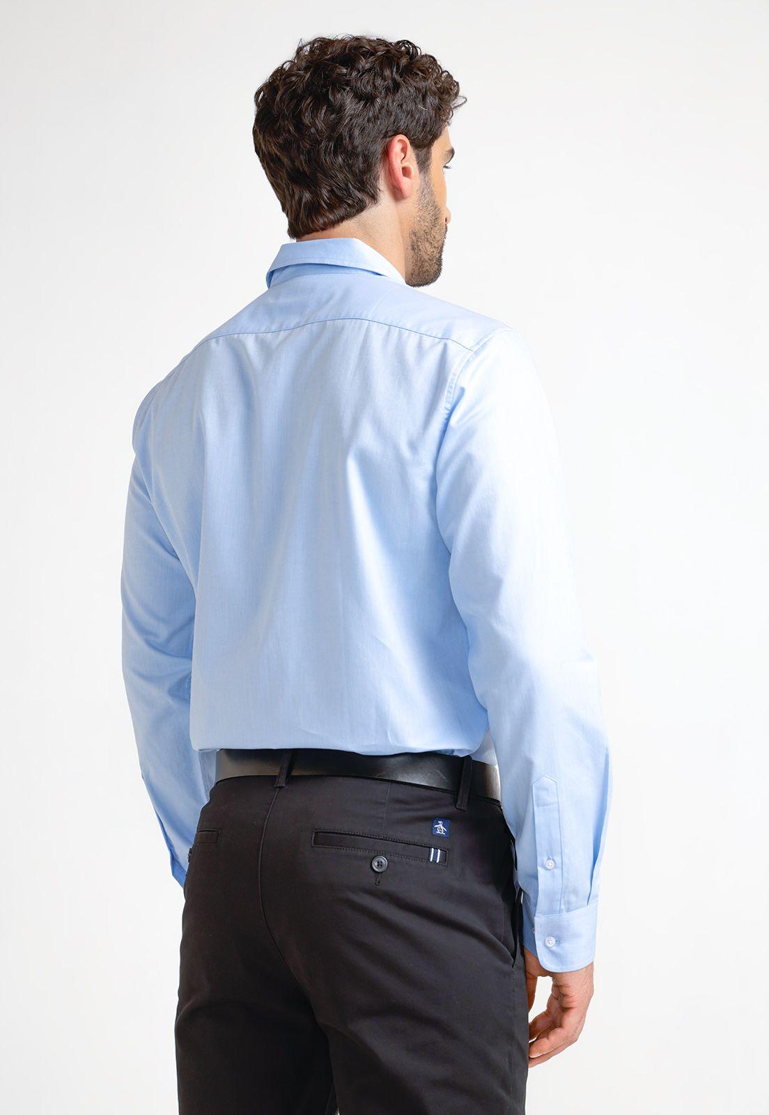 Camisa Hombre Formal Celeste Slim-1