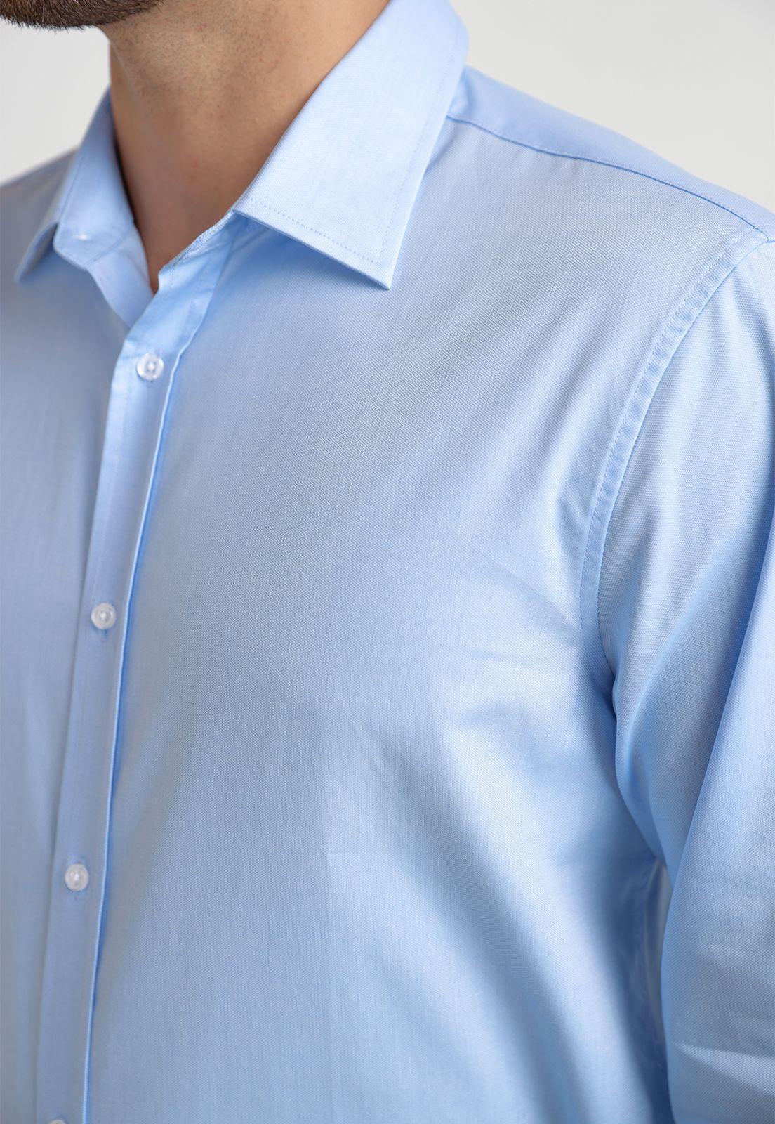 Camisa Hombre Formal Celeste Slim-2