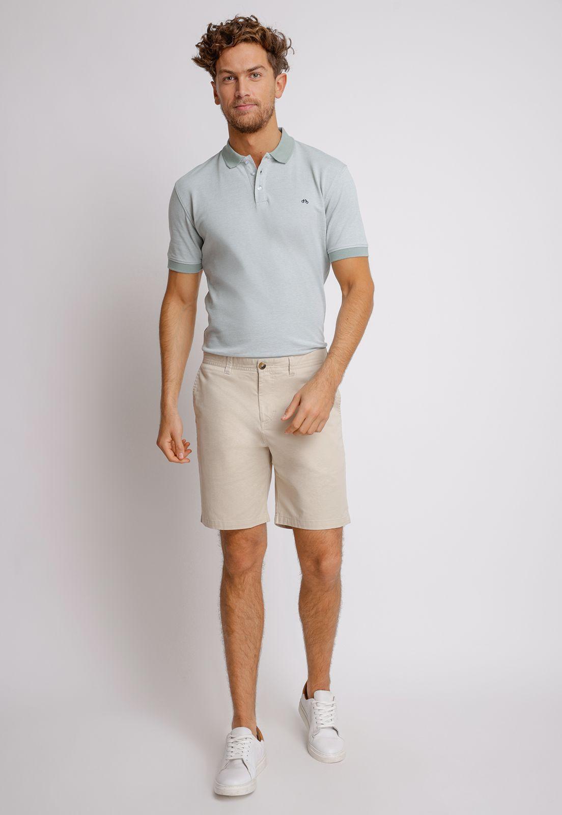 Shorts hombre Slim Fit Valerio Algodón Beige-3