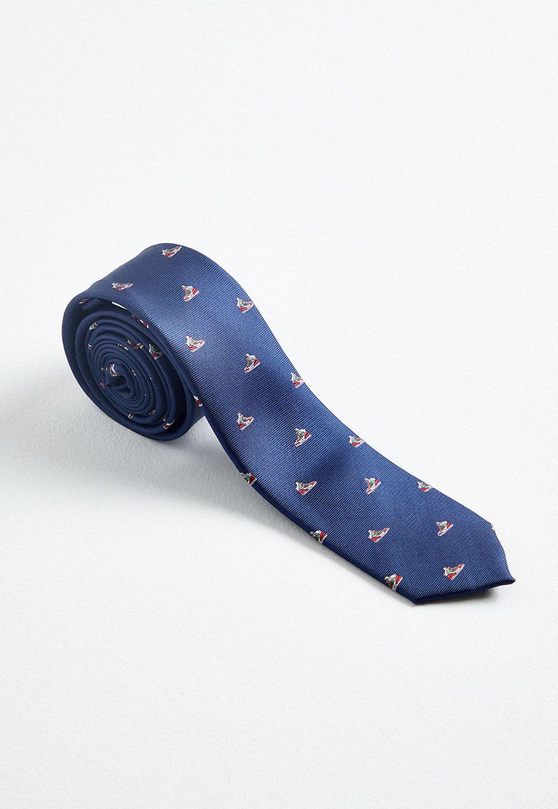 Corbata Fantasía Navy Resist Spill-0