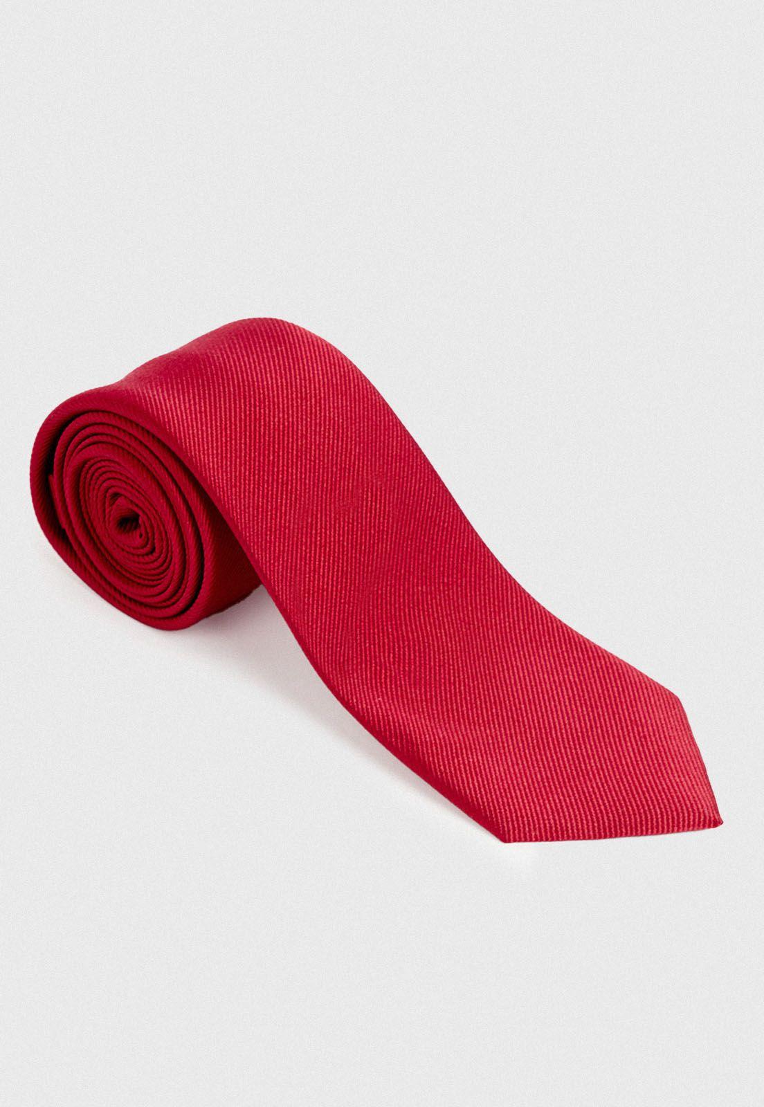 Corbata hombre Formal Executive Seda Rojo-0