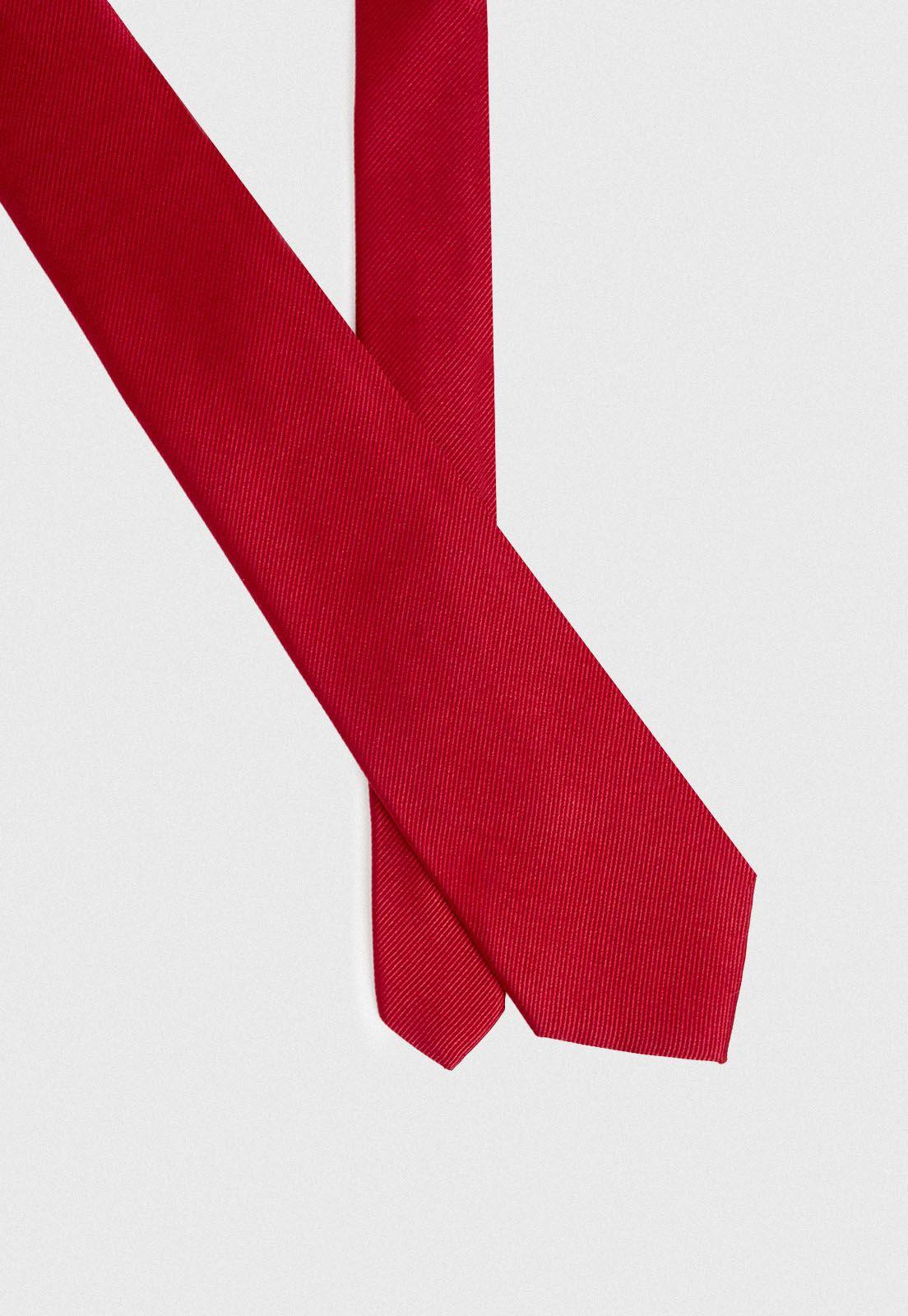 Corbata hombre Formal Executive Seda Rojo-1