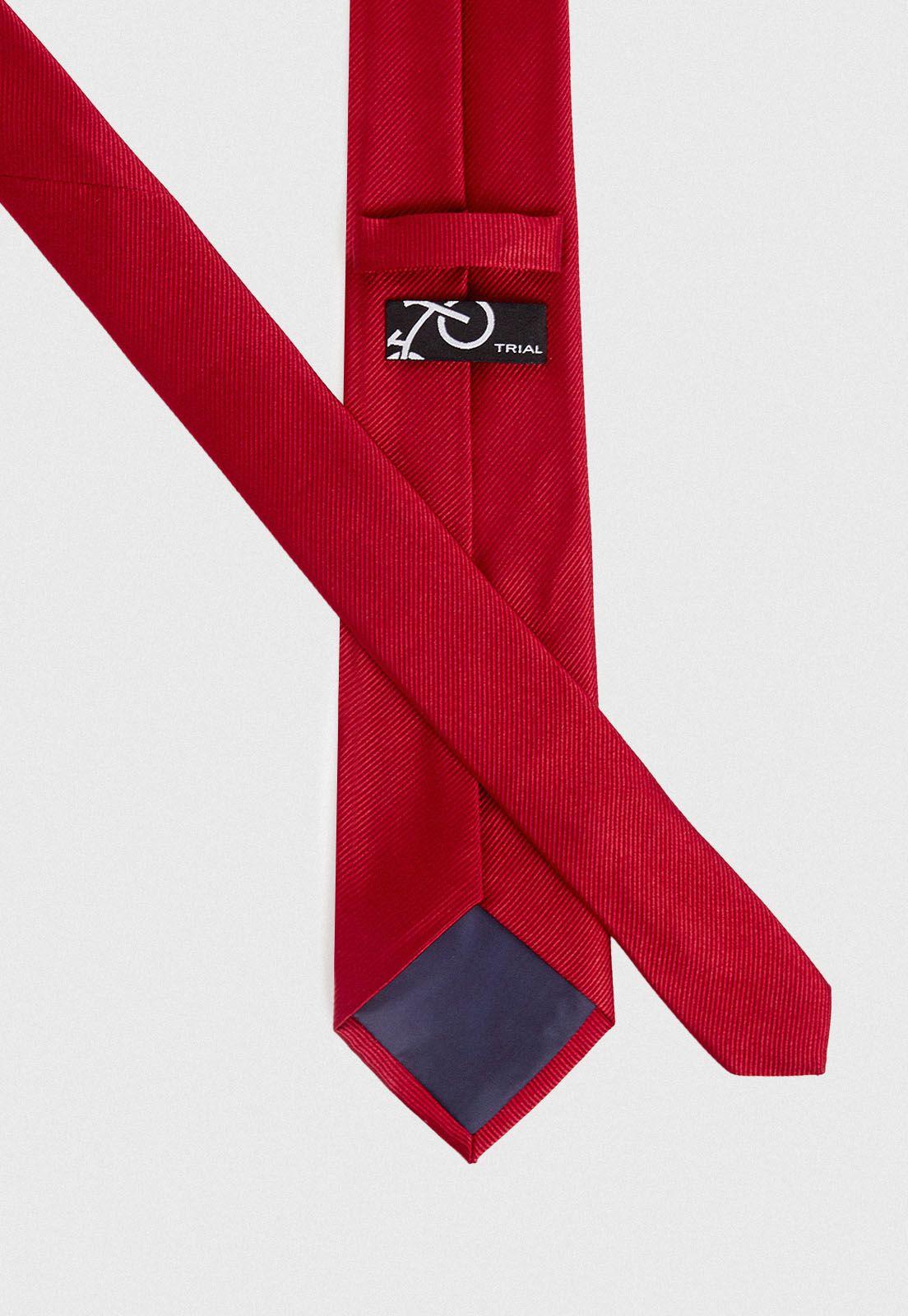 Corbata hombre Formal Executive Seda Rojo-2