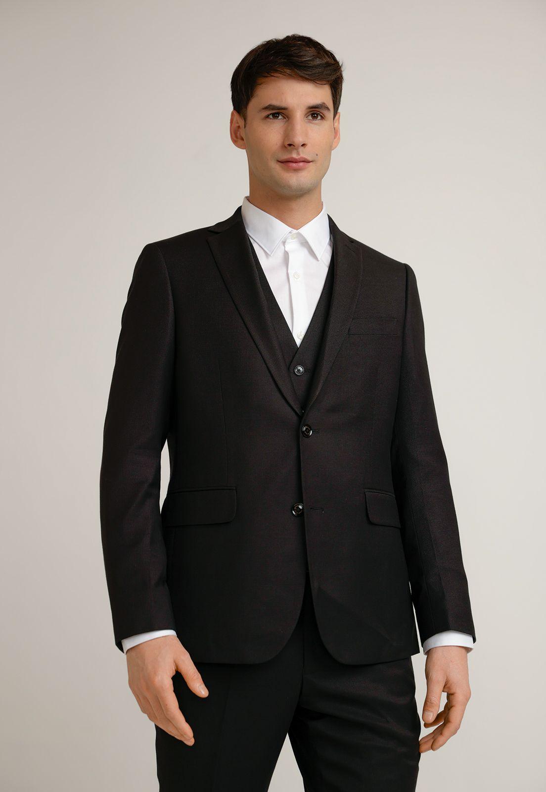 Chaqueta Hombre Traje Suit Separates Washable Negro-0