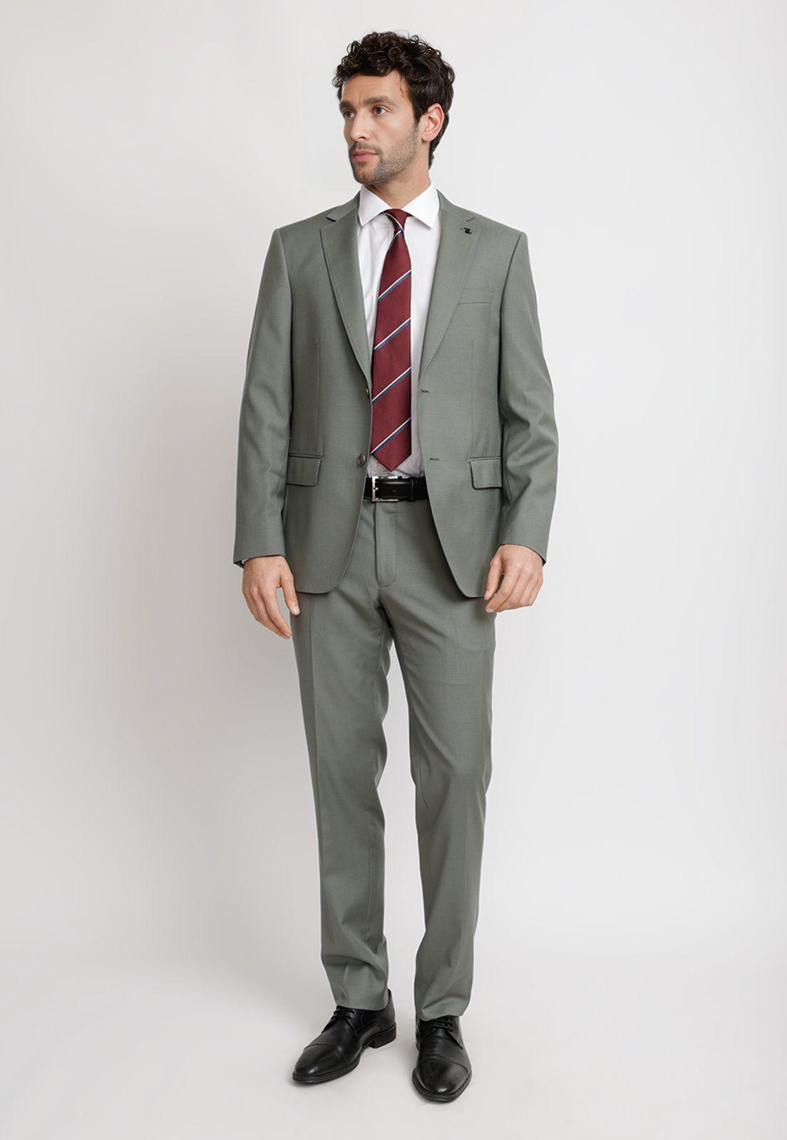 Chaqueta Hombre Formal Lana S100'S Mix&Color Verde-3