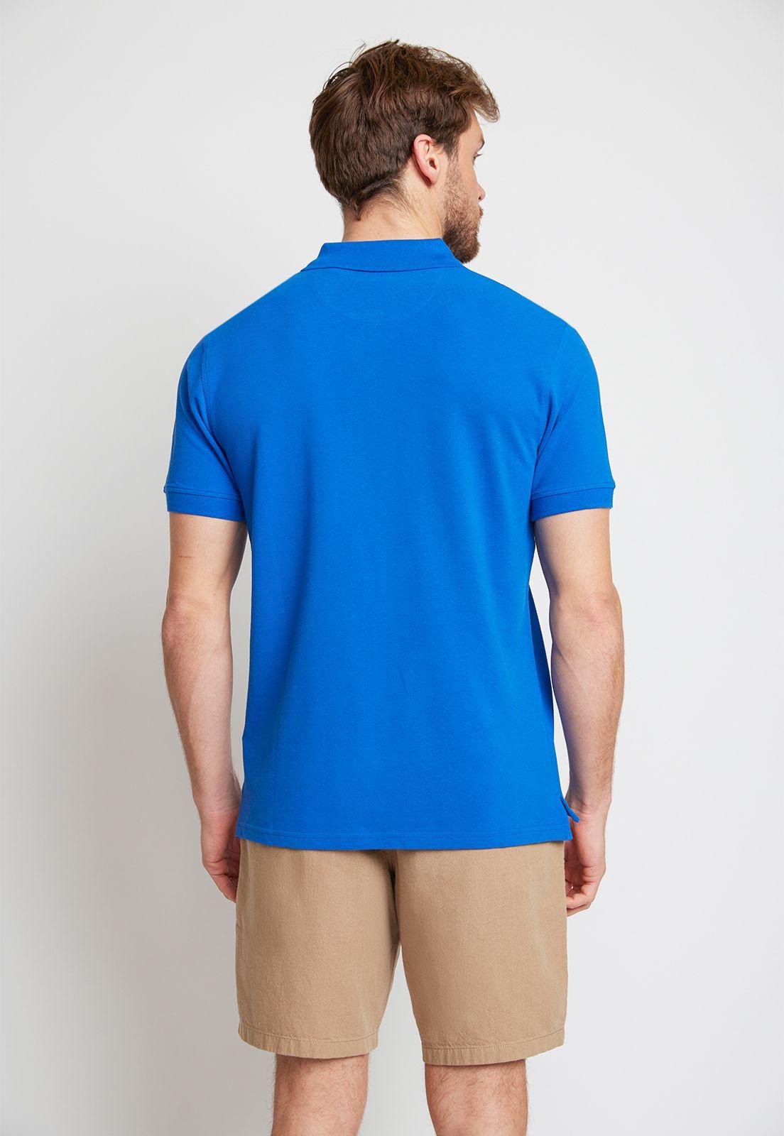 Polera Hombre Algodón Polo Regular Marini Azul-1