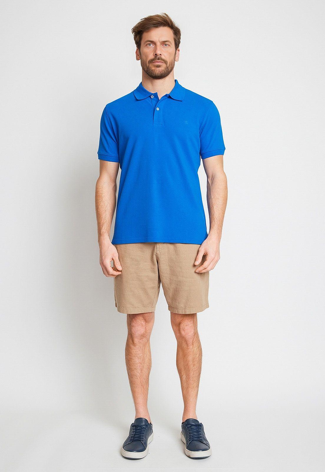 Polera Hombre Algodón Polo Regular Marini Azul-3