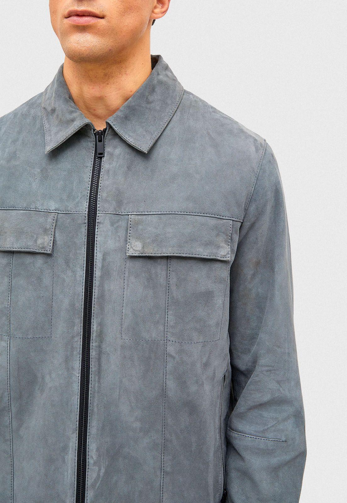Chaqueta de gamuza Ainslie Gris-2