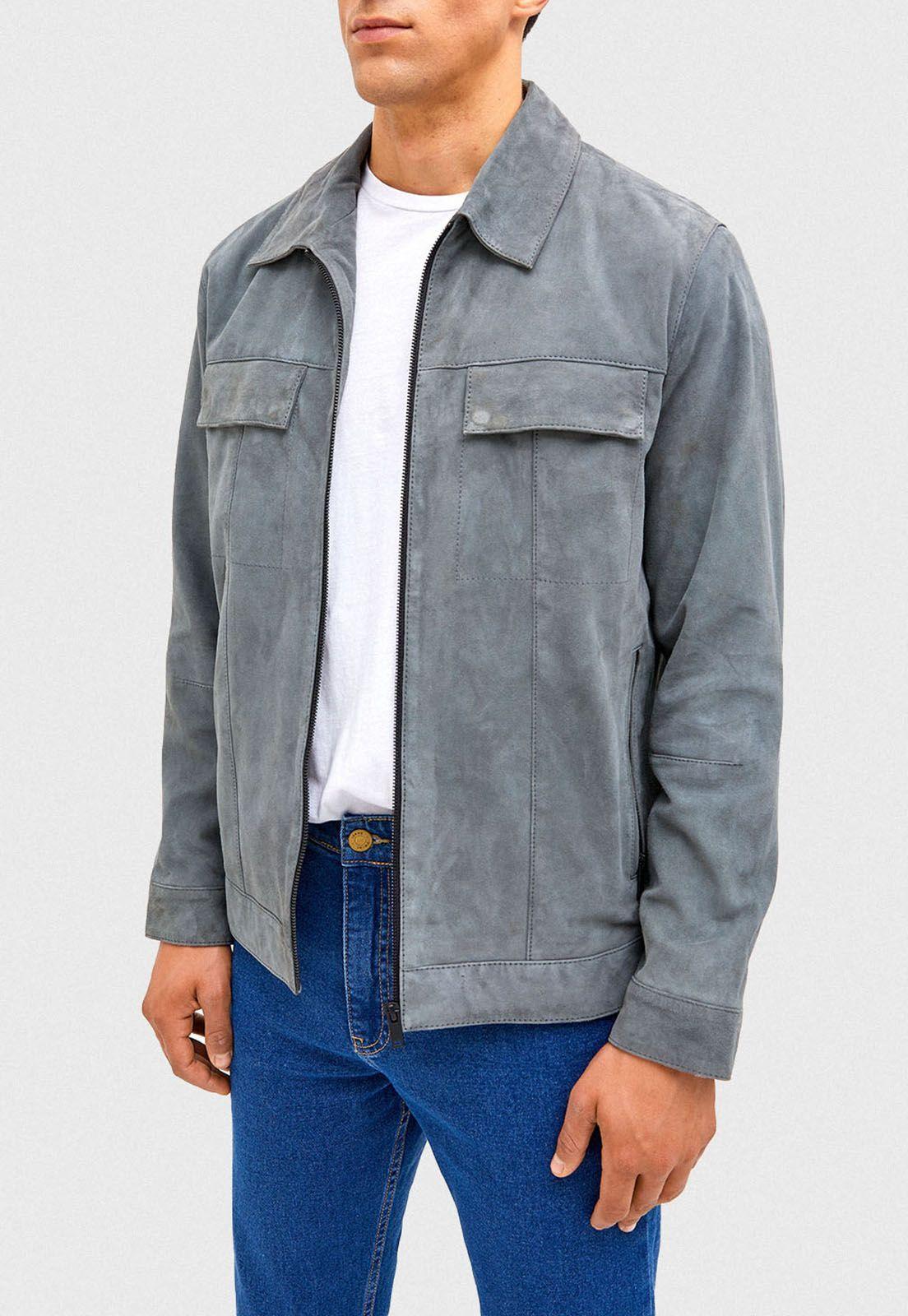Chaqueta de gamuza Ainslie Gris-0